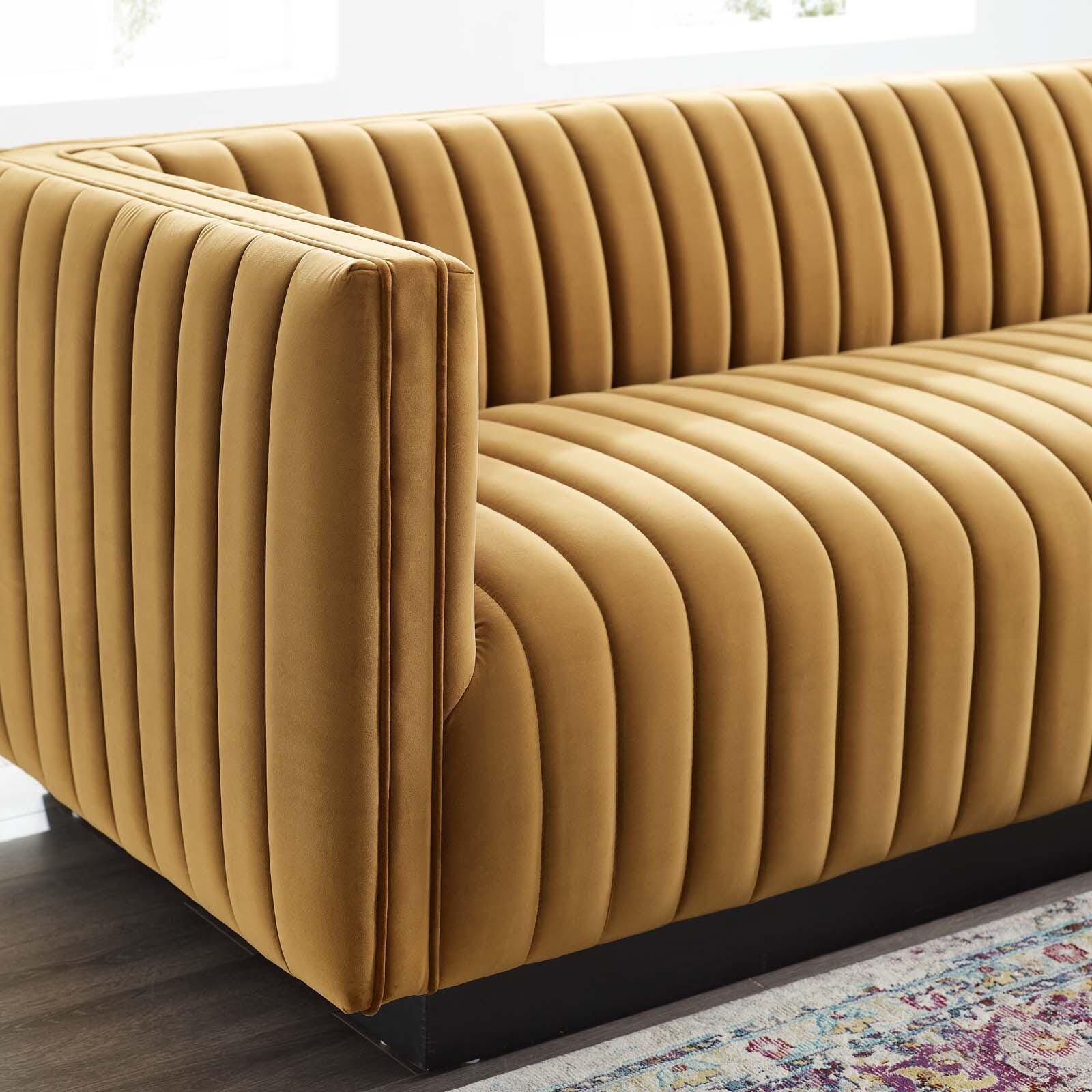 Modway Conjure Sofa, Cognac, large