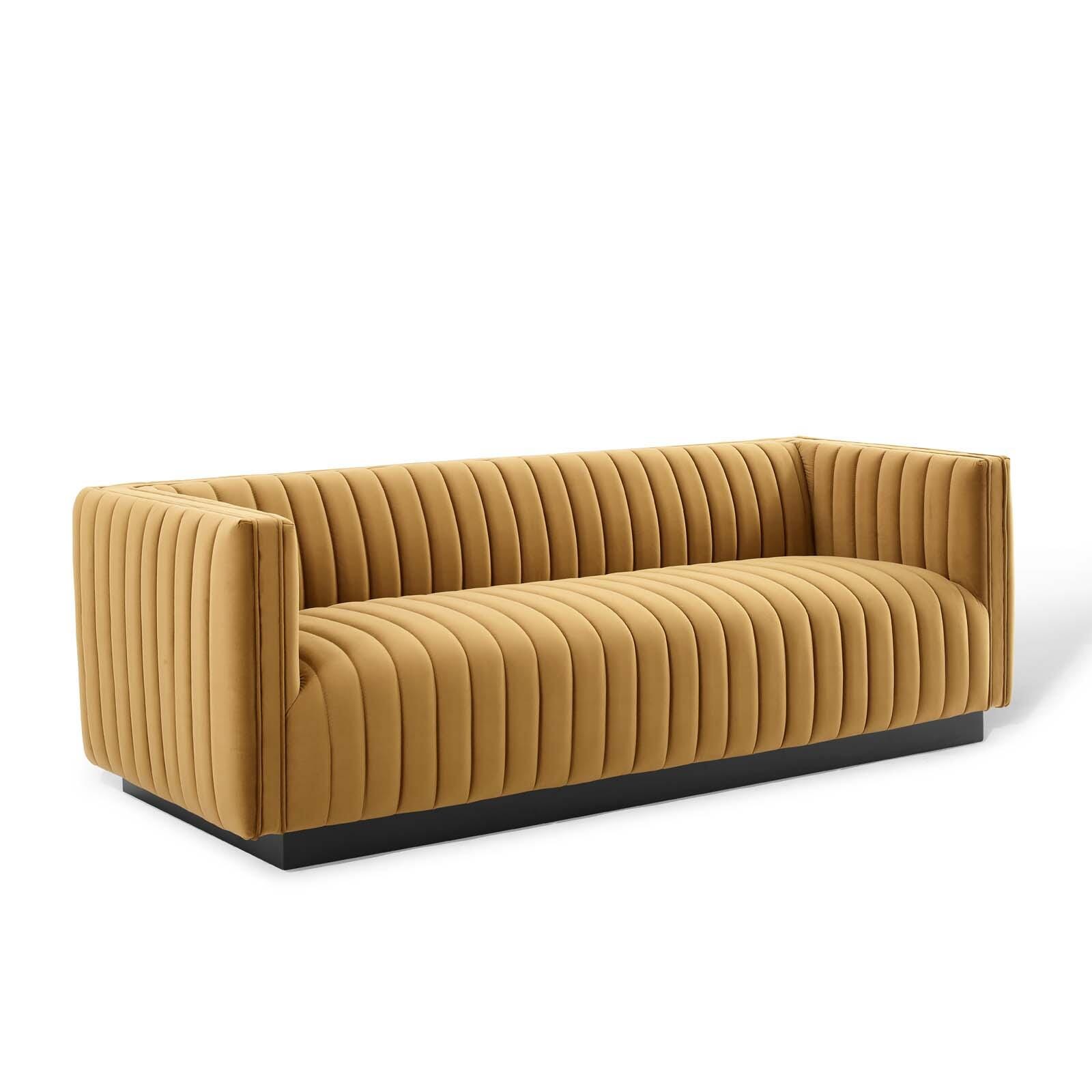 Modway Conjure Sofa, Cognac, large