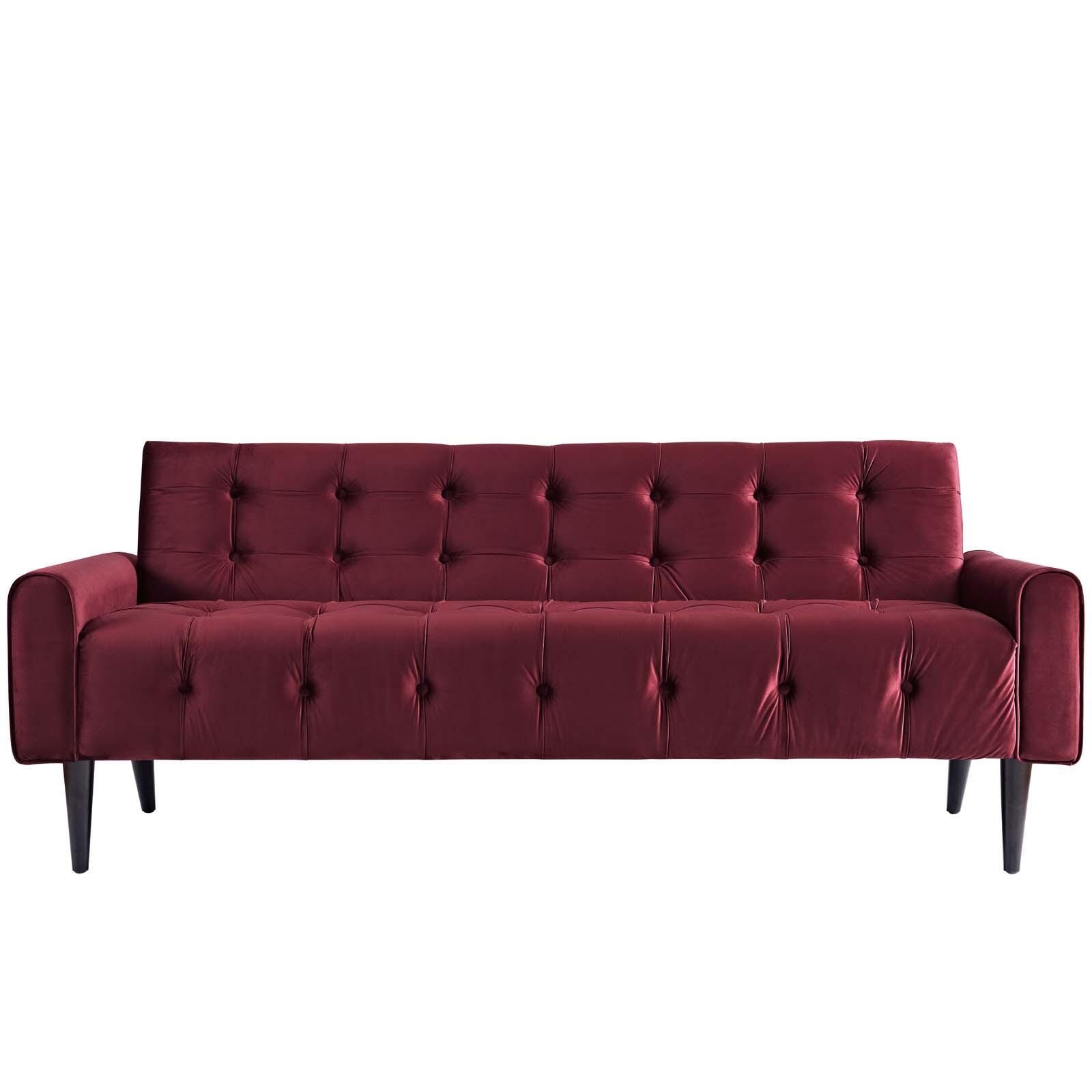 Modway Delve Sofa, Maroon/Black, large