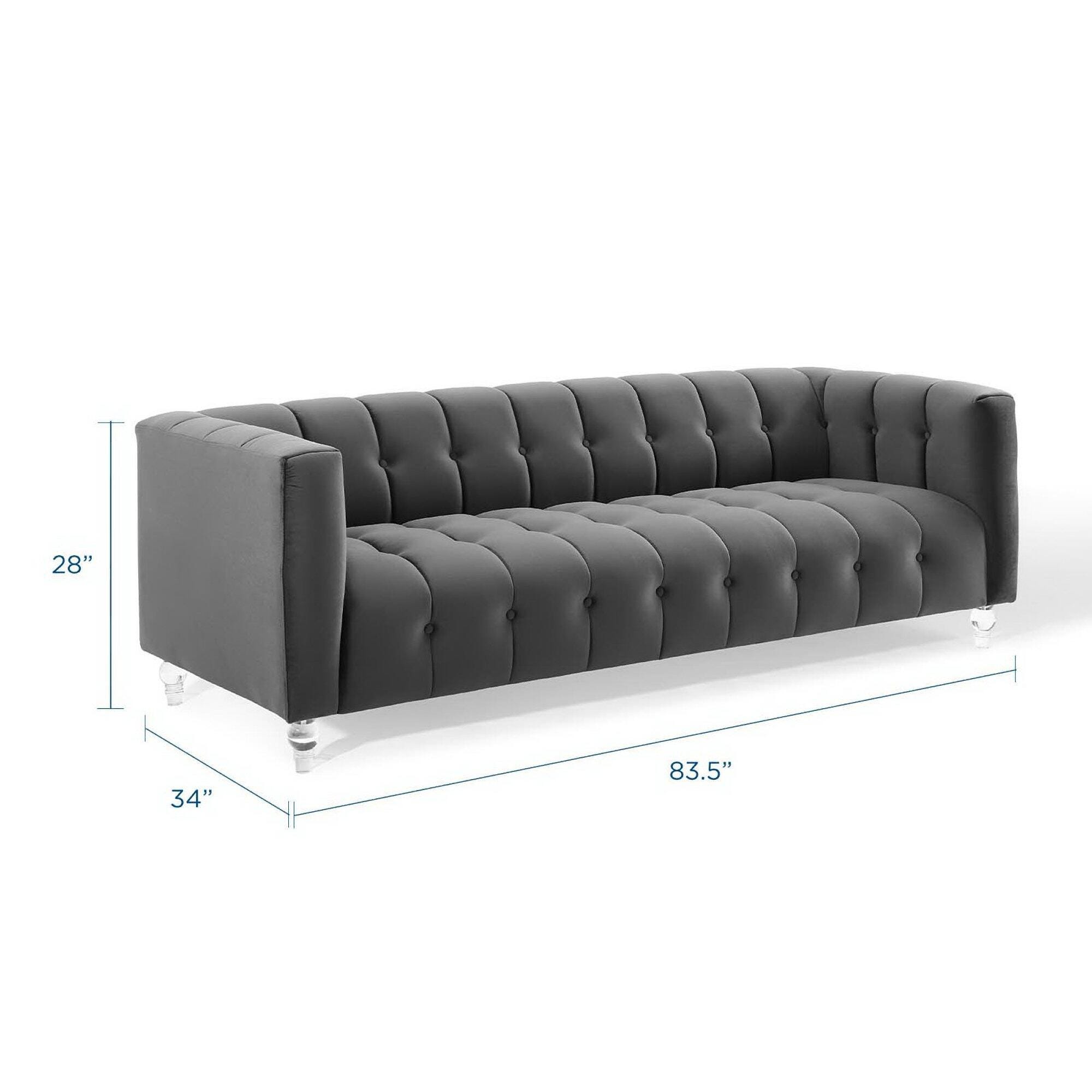 Modway Mesmer Sofa, Gray, large