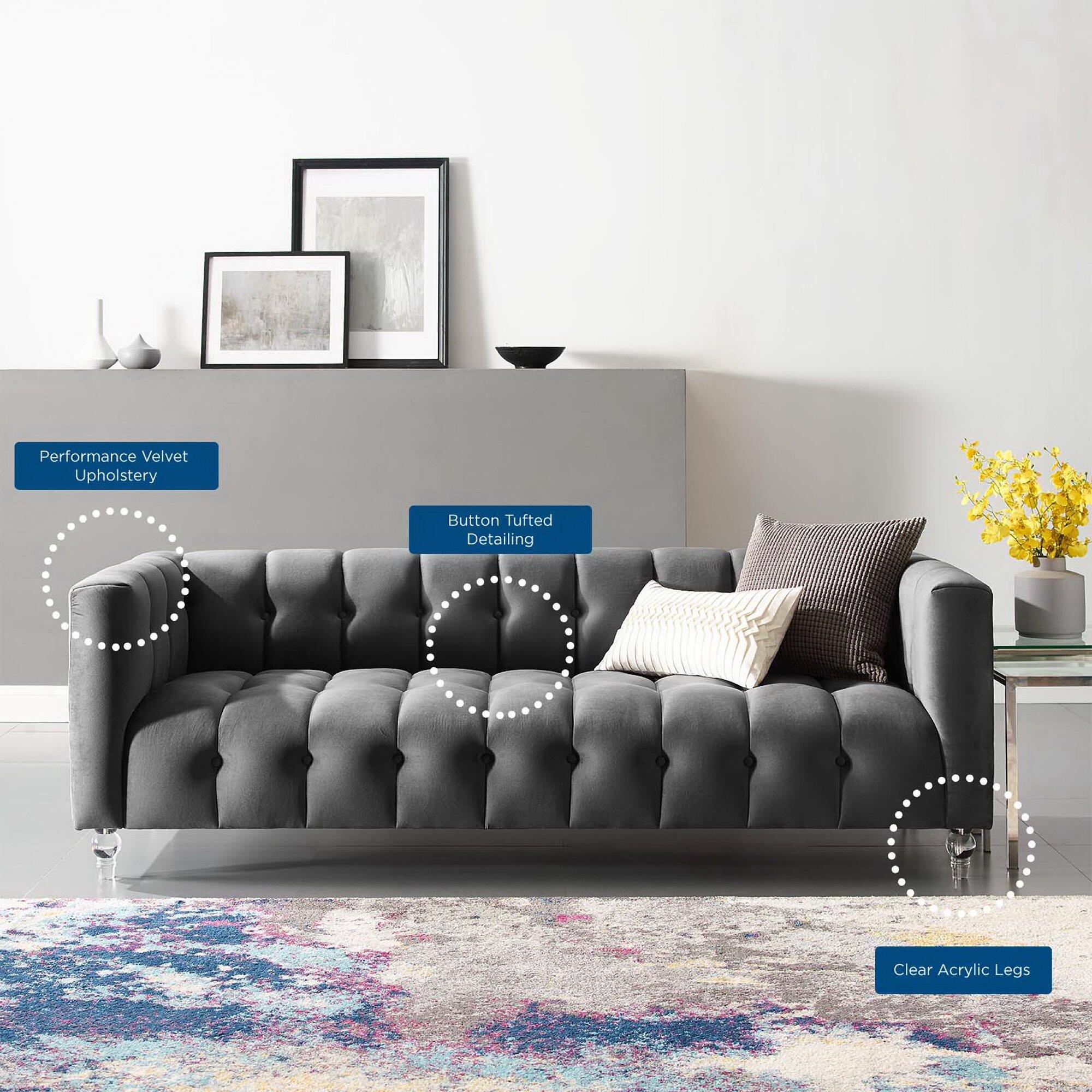Modway Mesmer Sofa, Gray, large