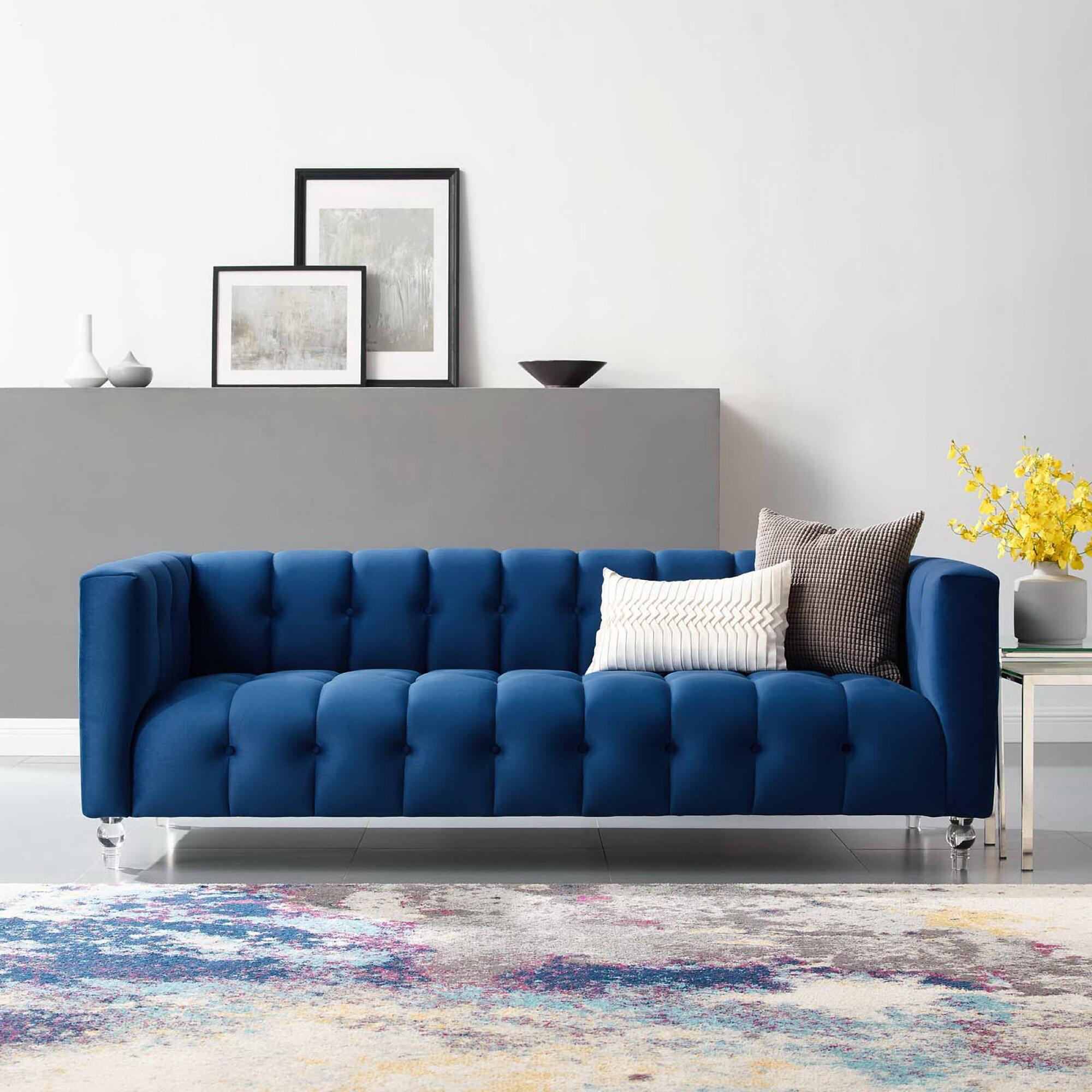 Modway Mesmer Sofa, Navy, rollover