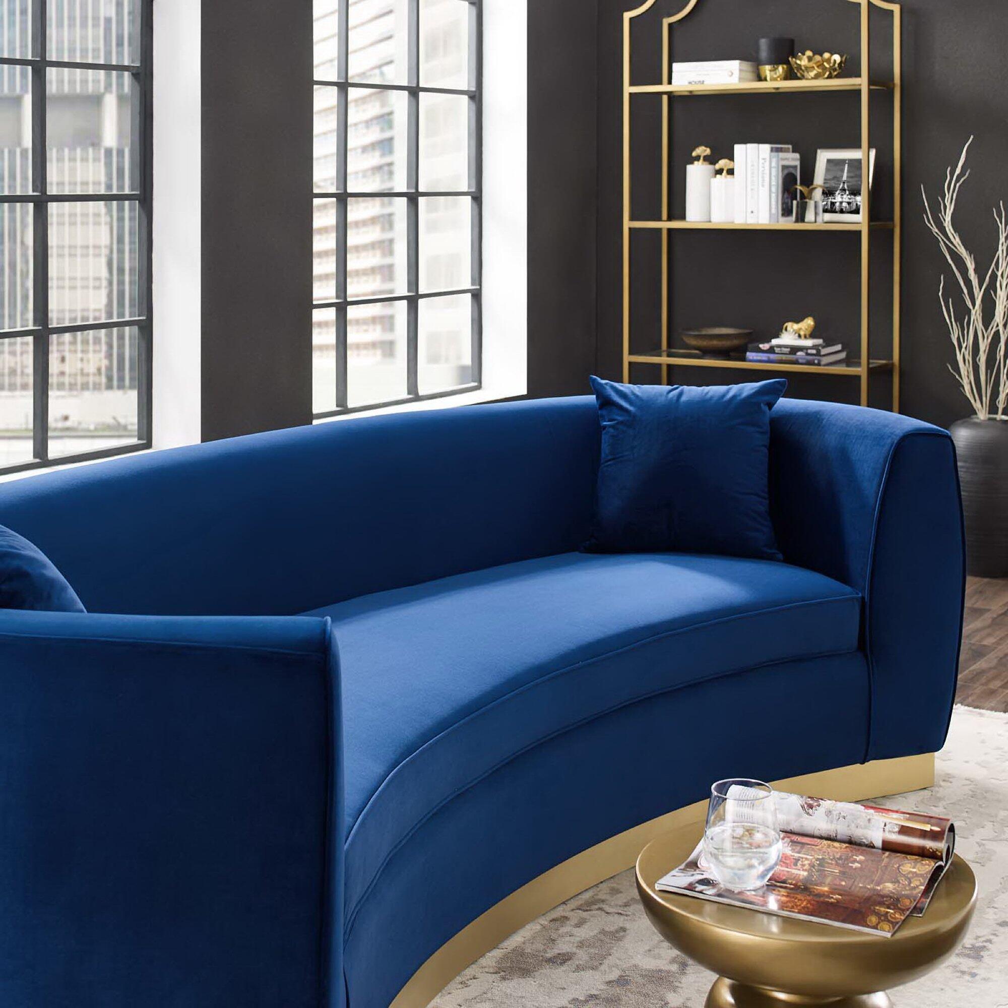 Modway Resolute Sofa, Navy/Gold, rollover