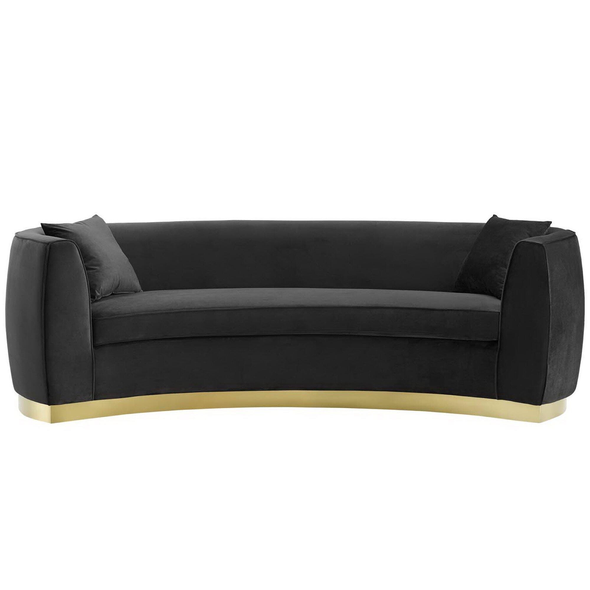Modway Resolute Sofa, Black/Gold, large