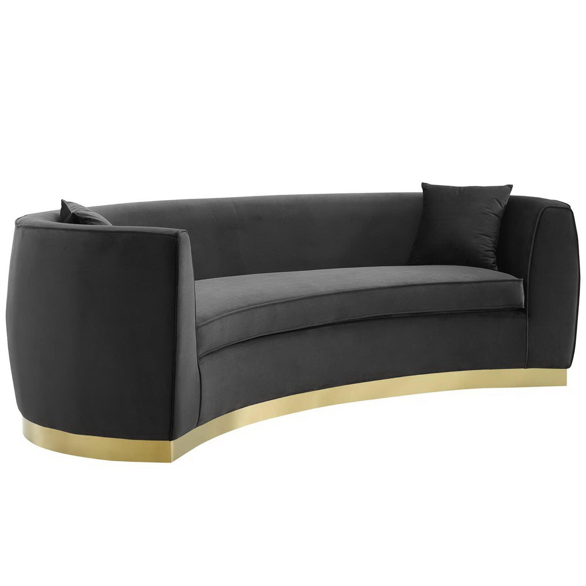 Modway Resolute Sofa, Black/Gold, large