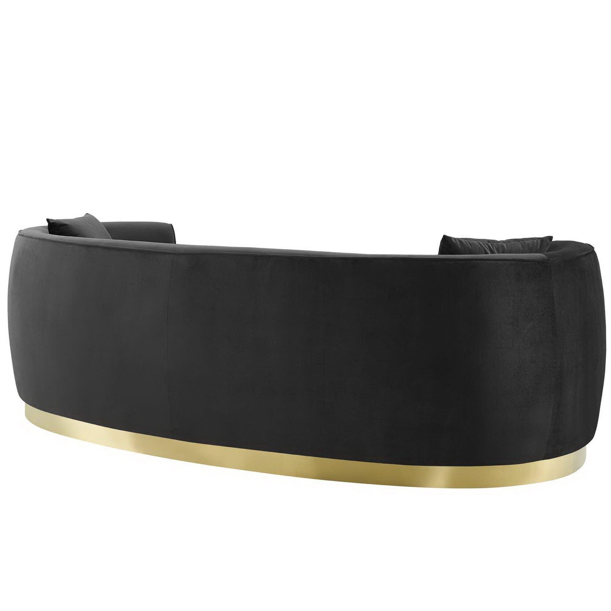 Modway Resolute Sofa, Black/Gold, large