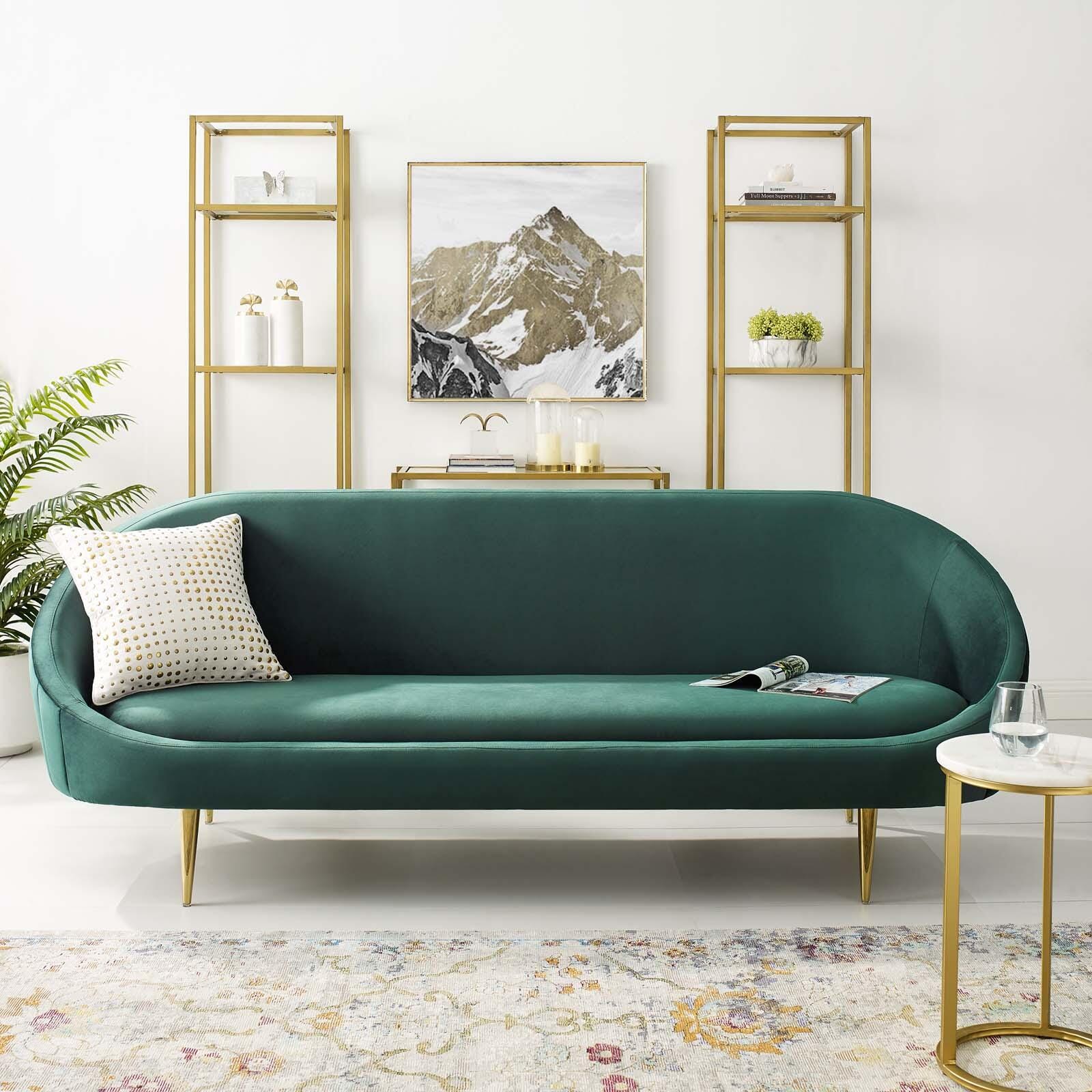 Modway Sublime Sofa, Green/Gold, rollover