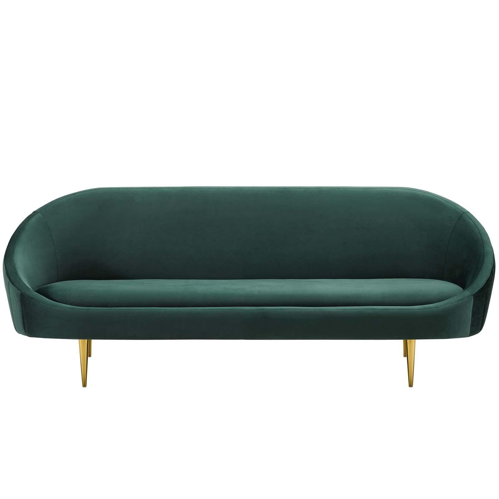 Modway Sublime Sofa, Green/Gold, large