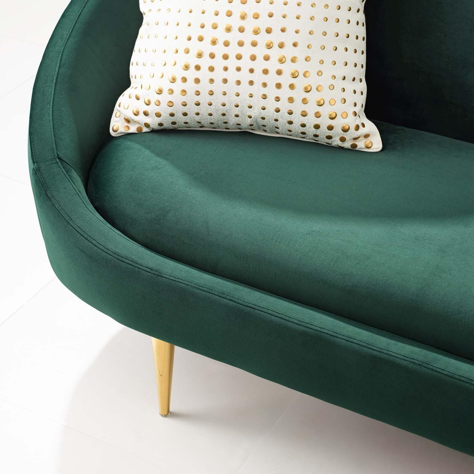 Modway Sublime Sofa, Green/Gold, large