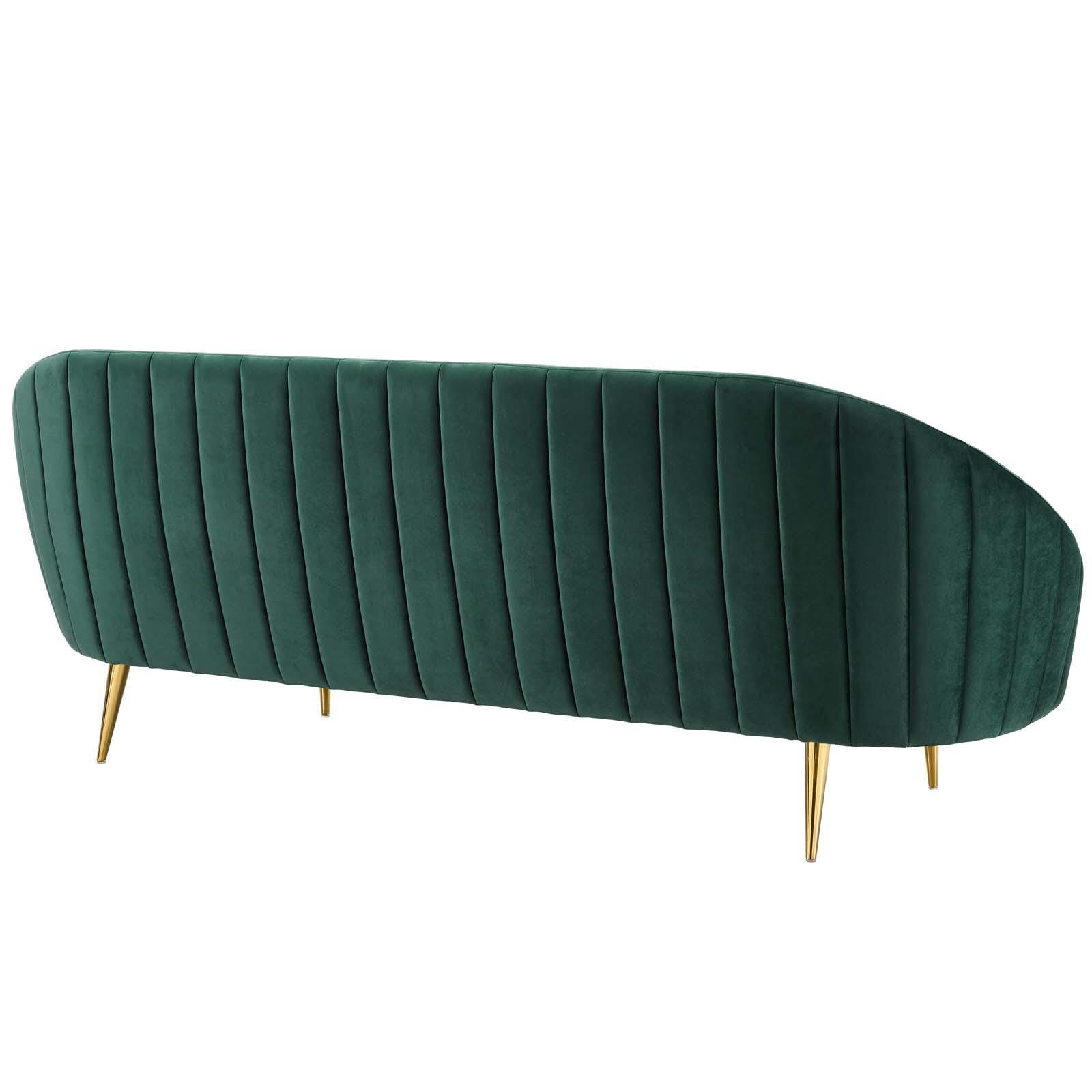 Modway Sublime Sofa, Green/Gold, large