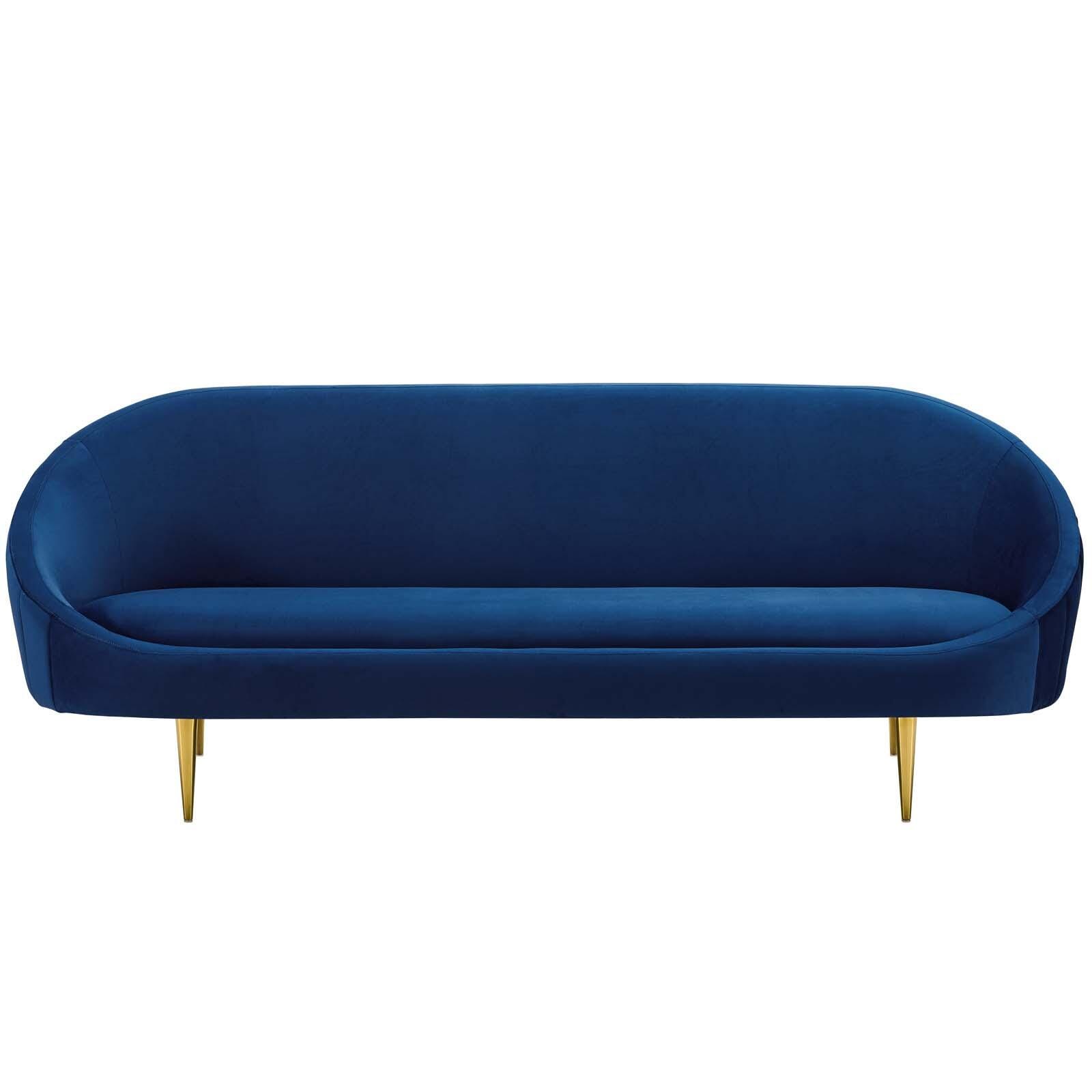 Modway Sublime Sofa, Navy/Gold, large