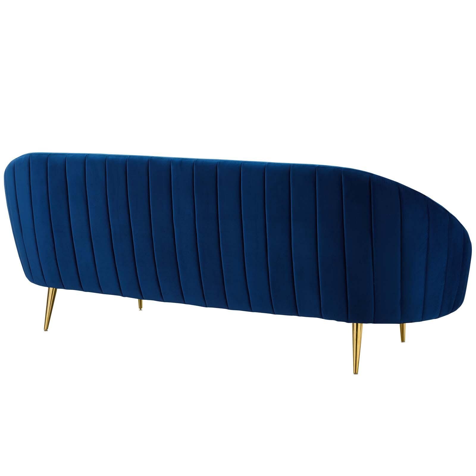 Modway Sublime Sofa, Navy/Gold, large