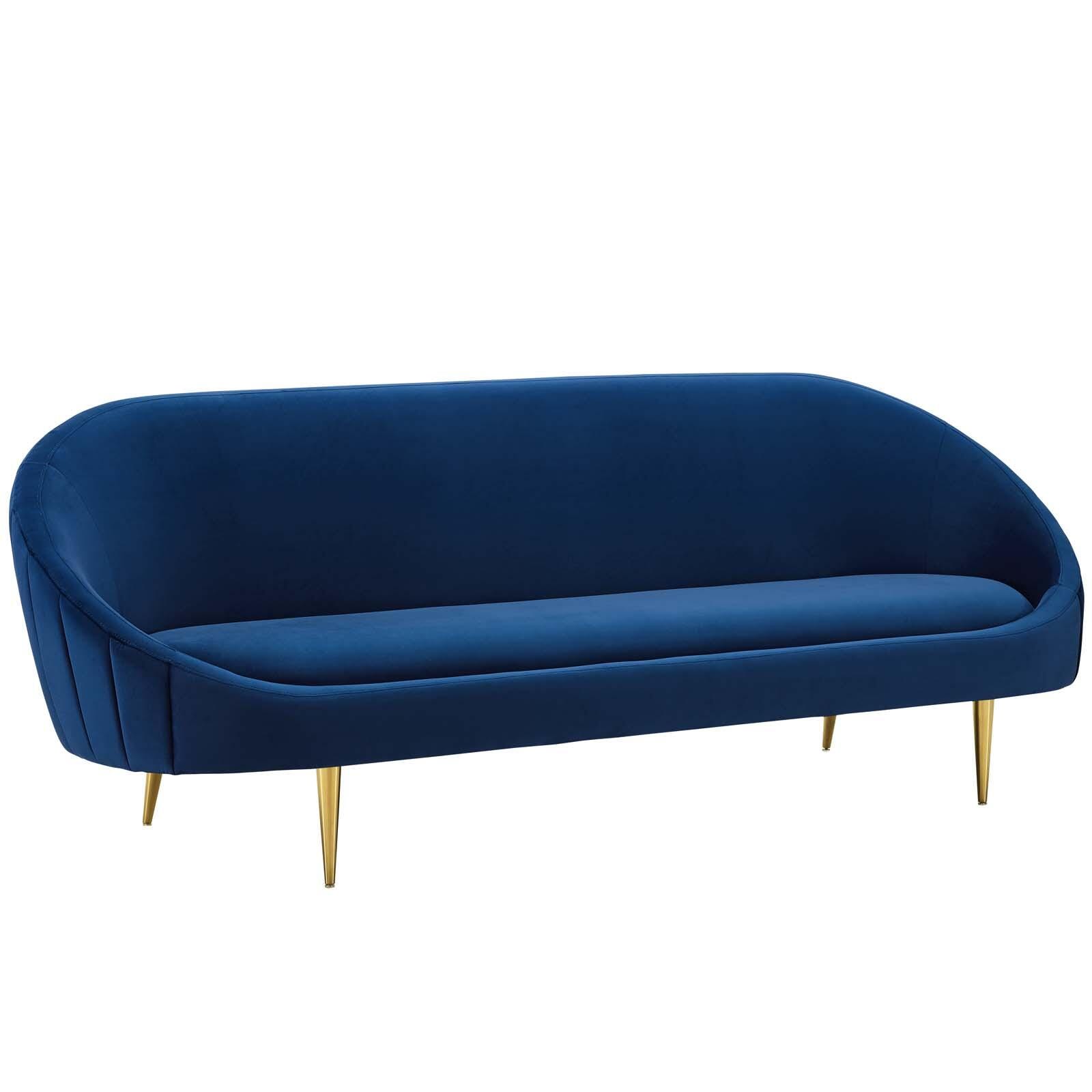Modway Sublime Sofa, Navy/Gold, large