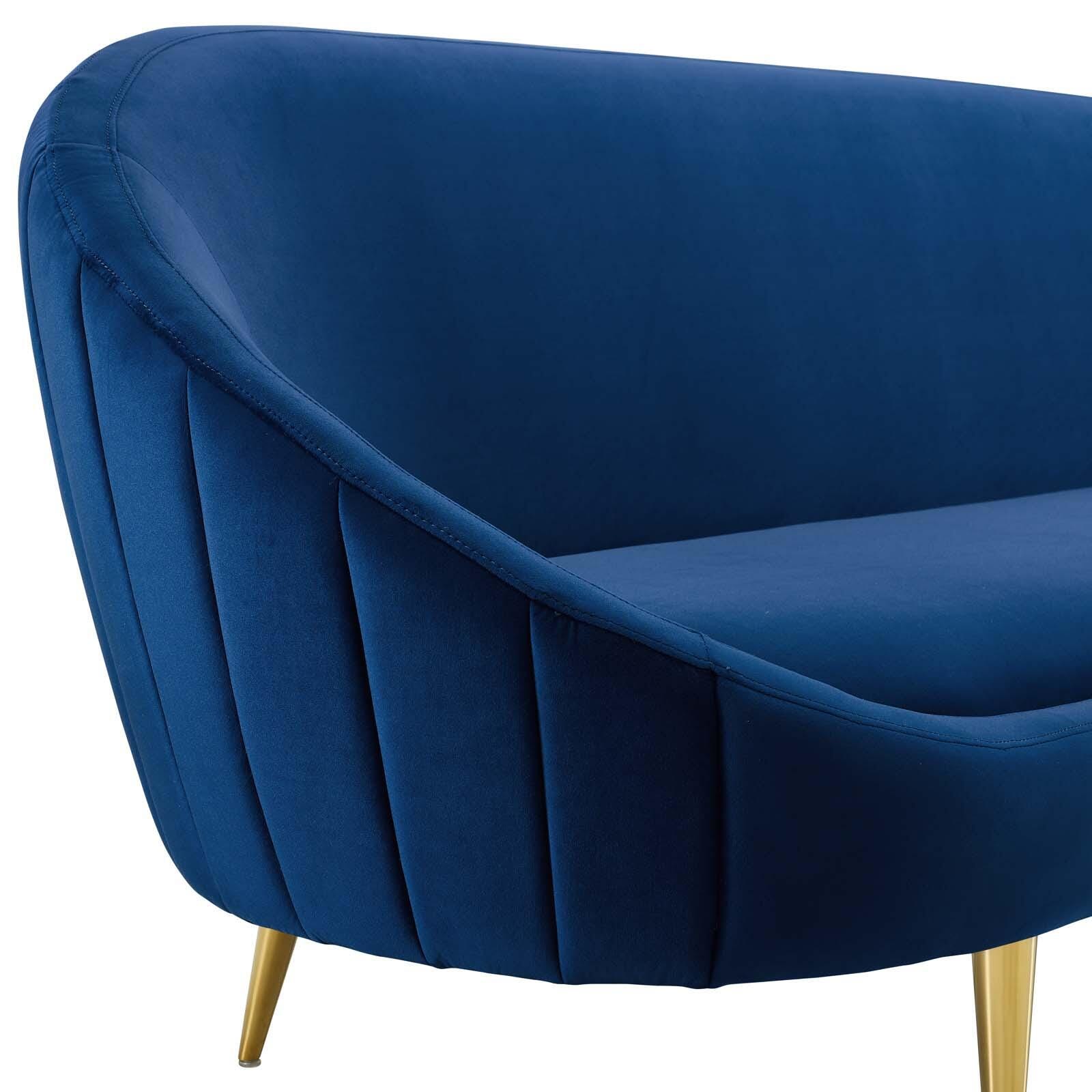 Modway Sublime Sofa, Navy/Gold, large