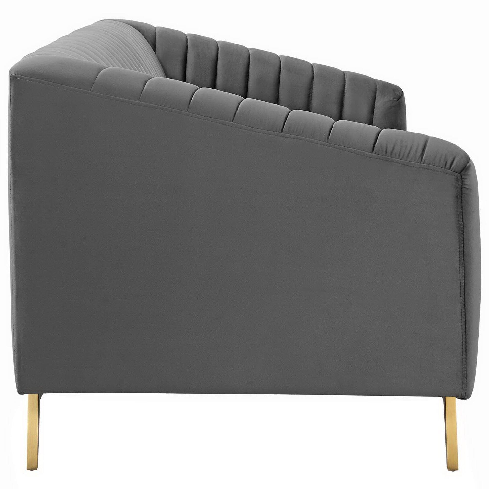Modway Valiant Sofa, Gray/Gold, large