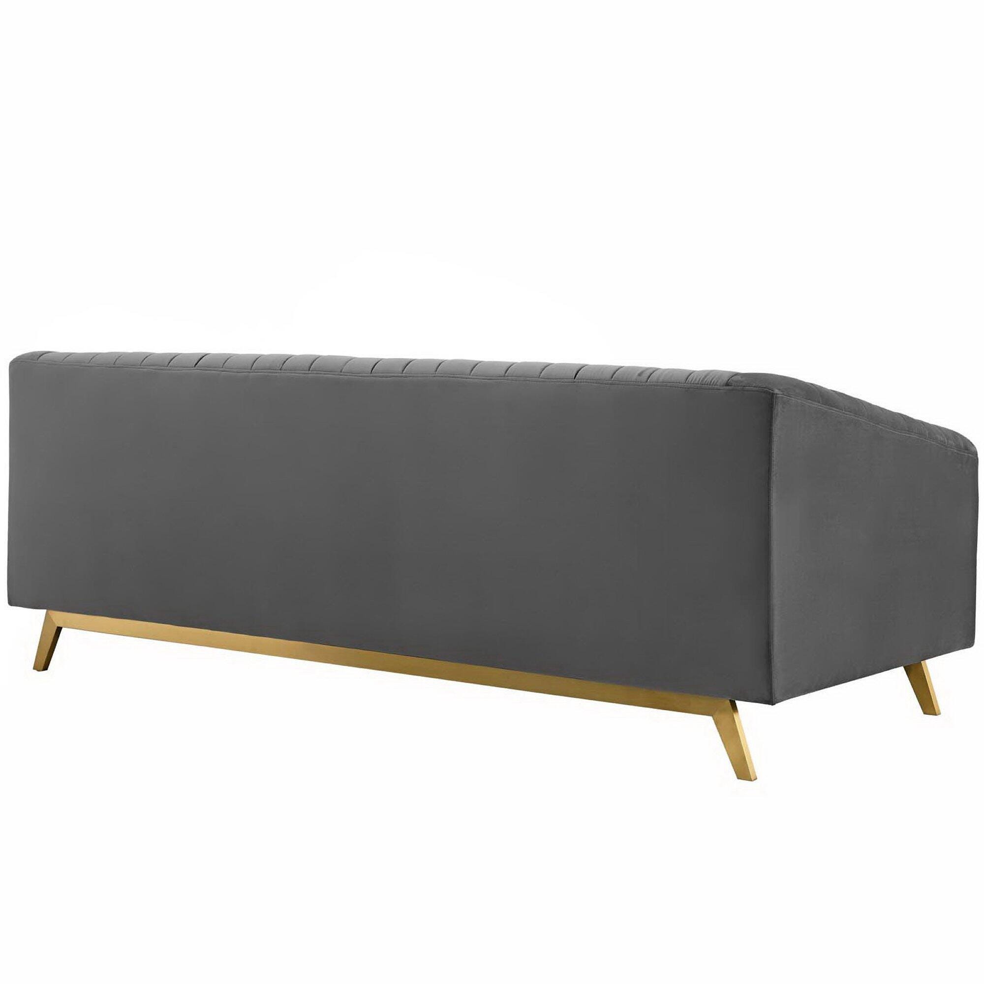 Modway Valiant Sofa, Gray/Gold, large