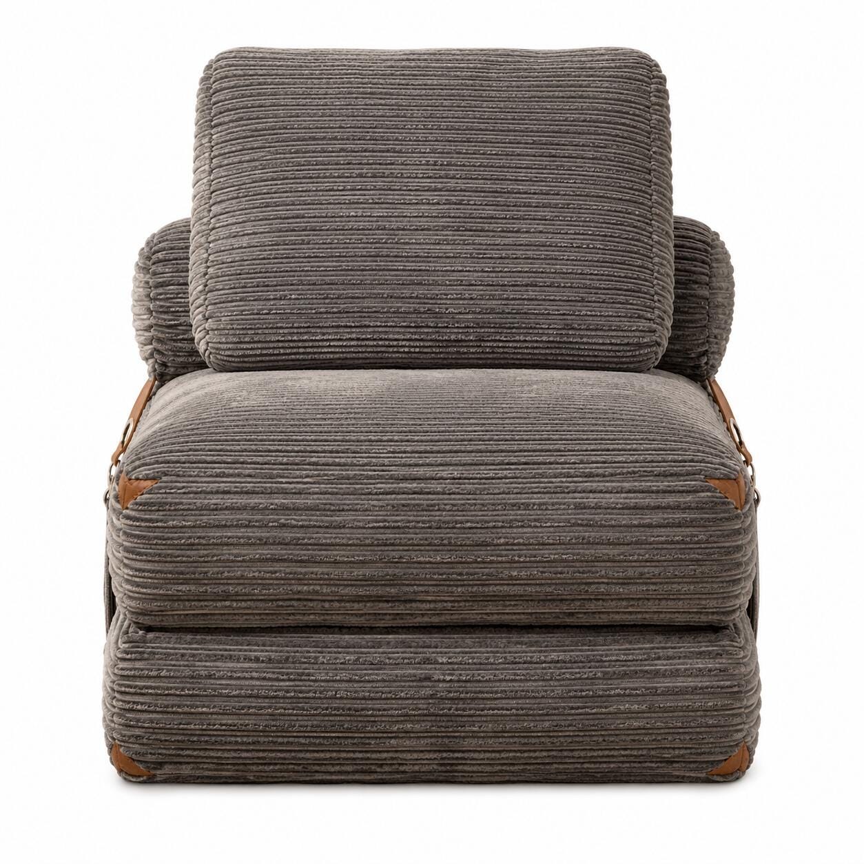 HOMLUX Single Convertible Full Sleeper Sofa, Gray, large