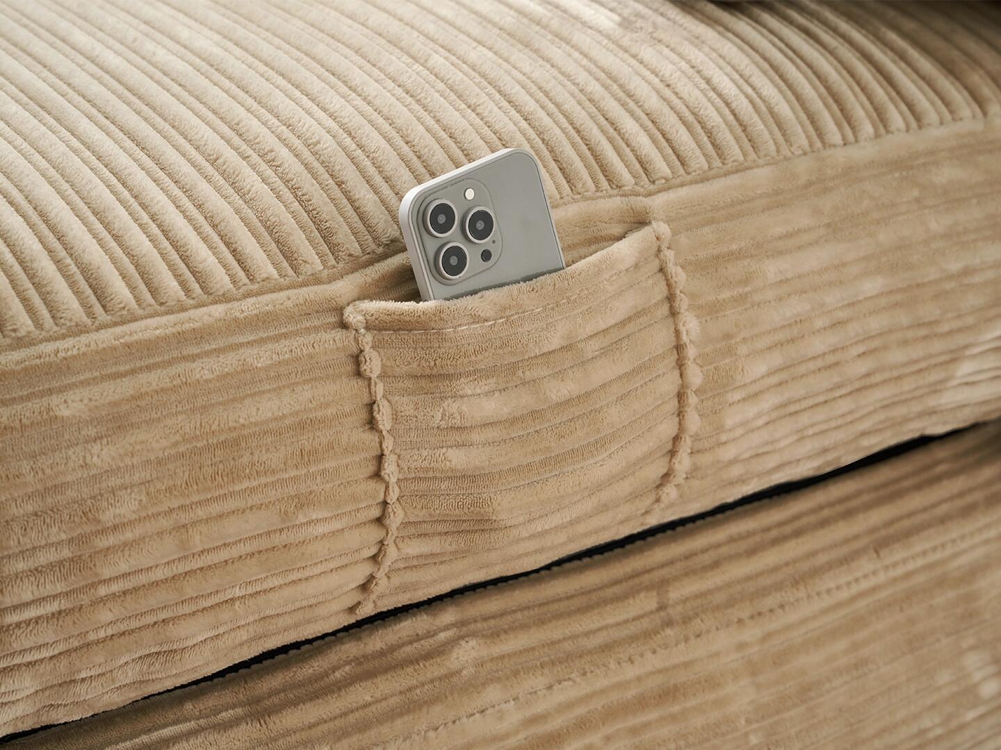 HOMLUX Single Convertible Full Sleeper Sofa, Beige, large