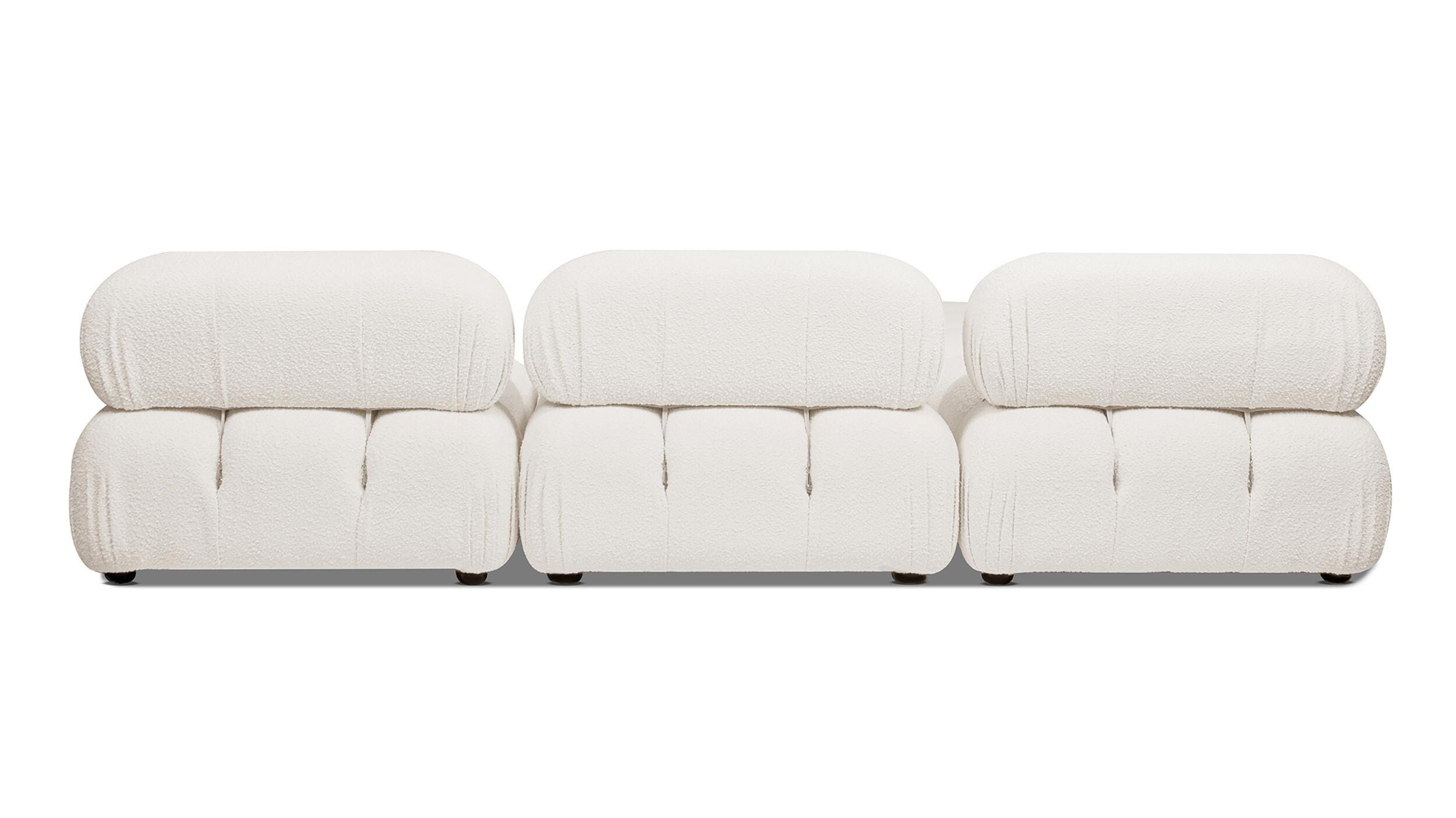 Jennifer Taylor Home Marcel Bubble Boucle Modular 4-Piece Reversible Sectional Sofa, Ivory White, large