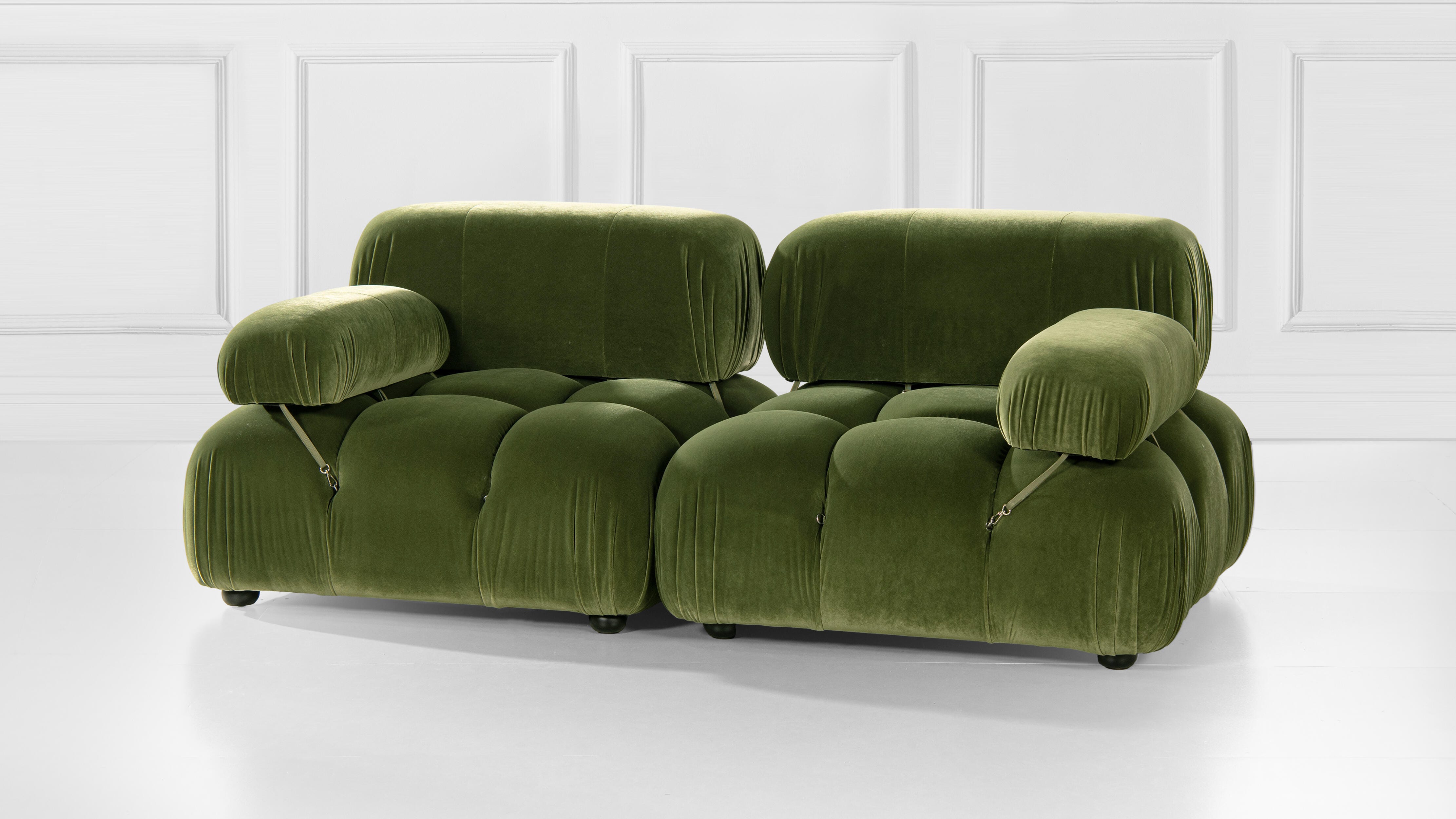 Jennifer Taylor Home Marcel Loveseat, Olive Green, large