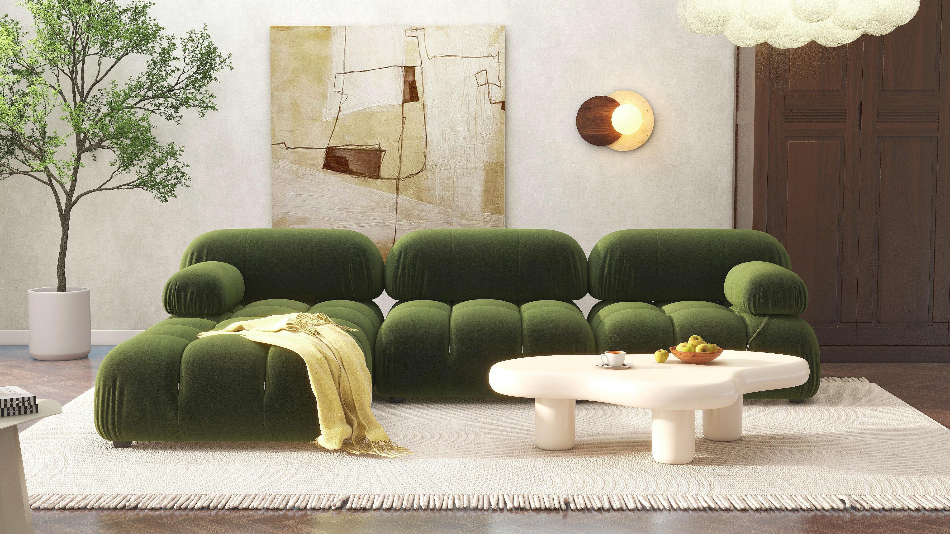 Jennifer Taylor Home Marcel Loveseat, Olive Green, large