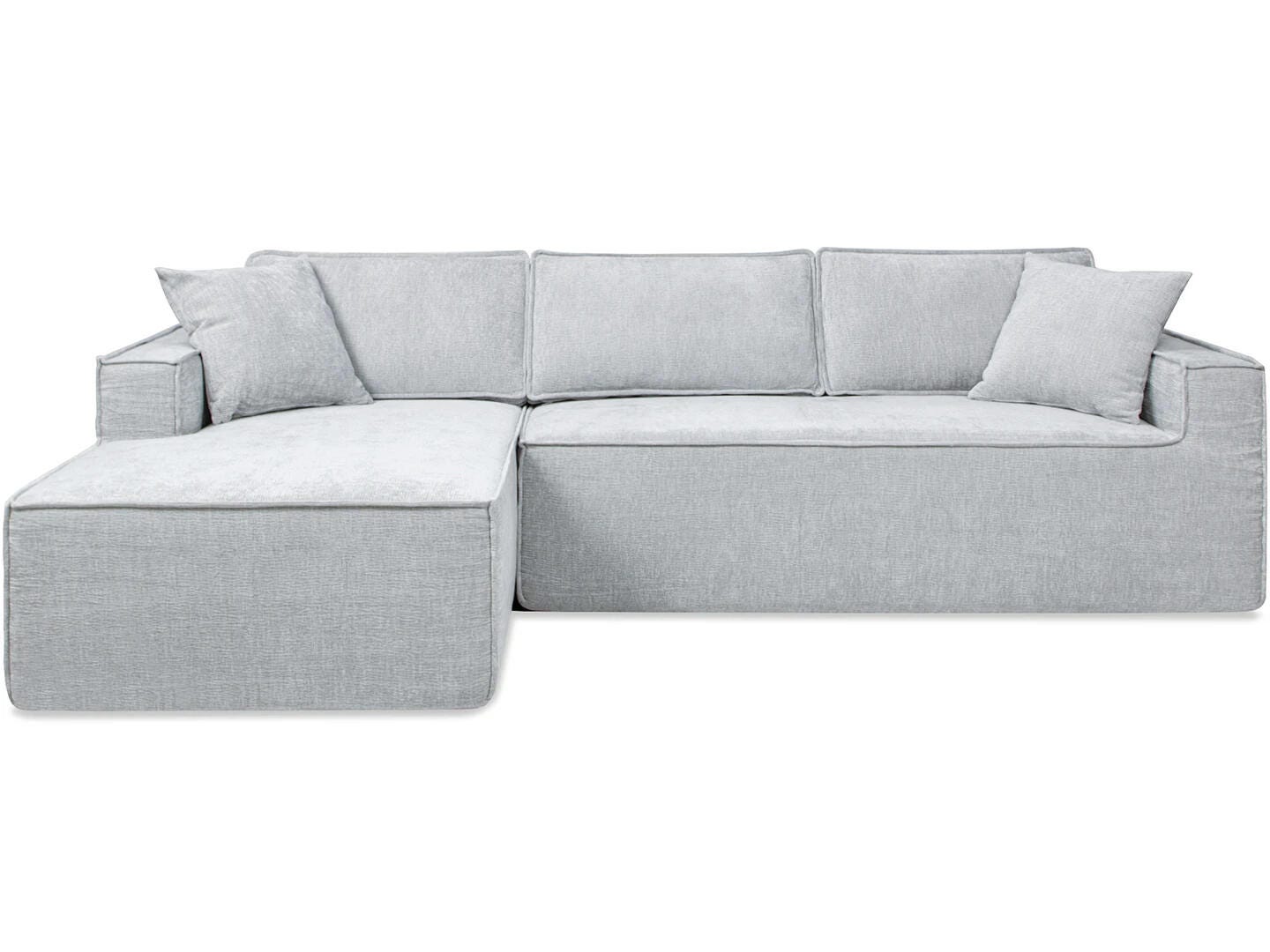 Jennifer Taylor Home Brenley 2-Piece Sectional Sofa, Ash Gray, large