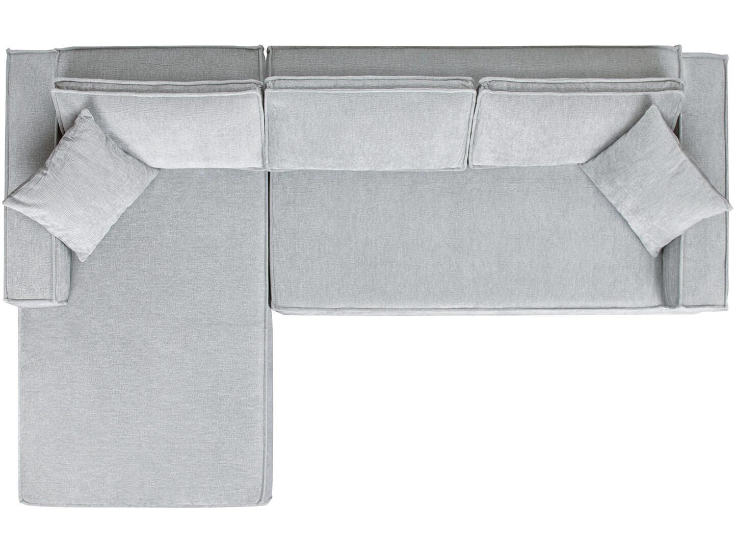 Jennifer Taylor Home Brenley 2-Piece Sectional Sofa, Ash Gray, large