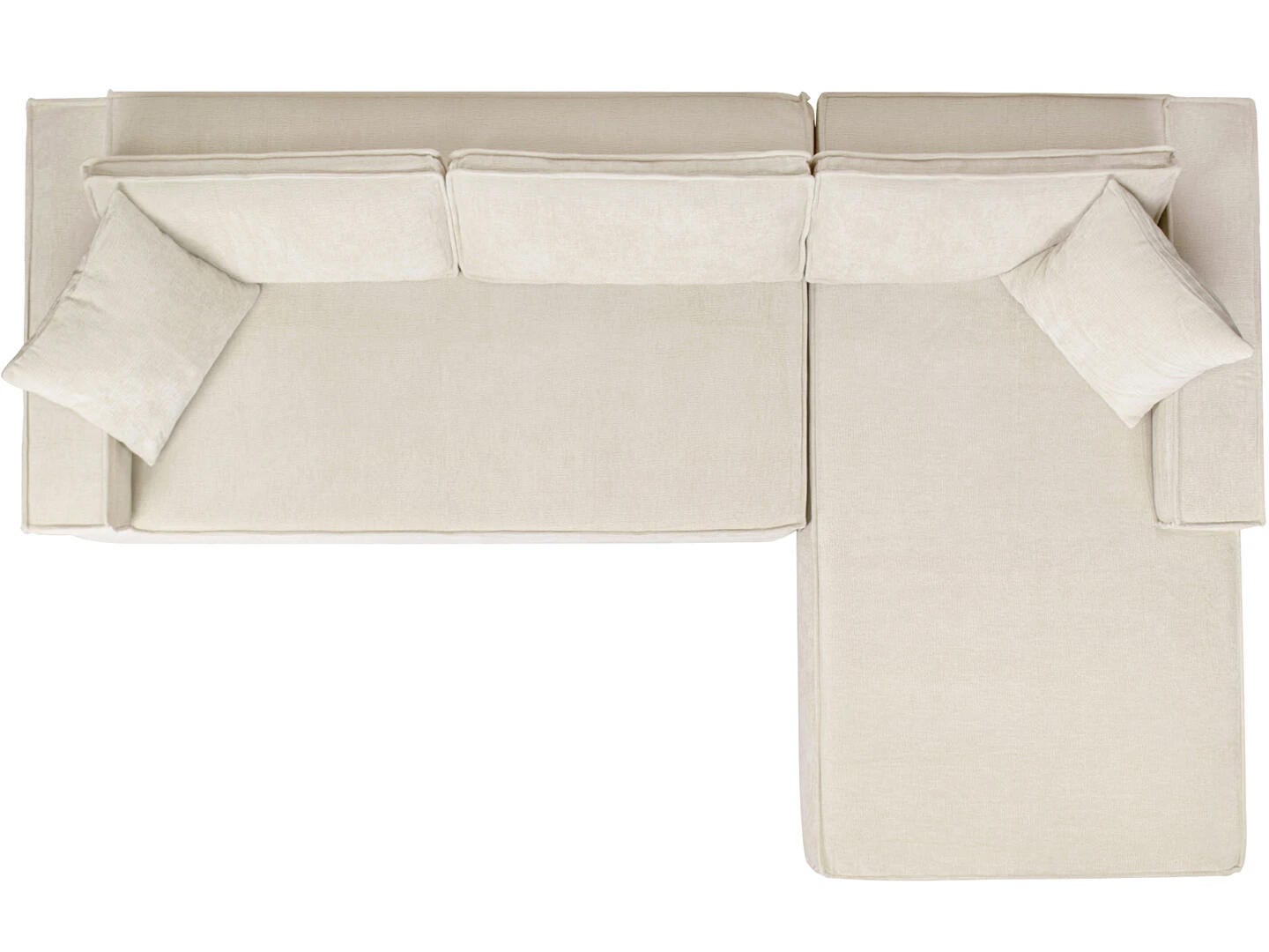 Jennifer Taylor Home Brenley 2-Piece Sectional Sofa, Porcelain Light Beige, large