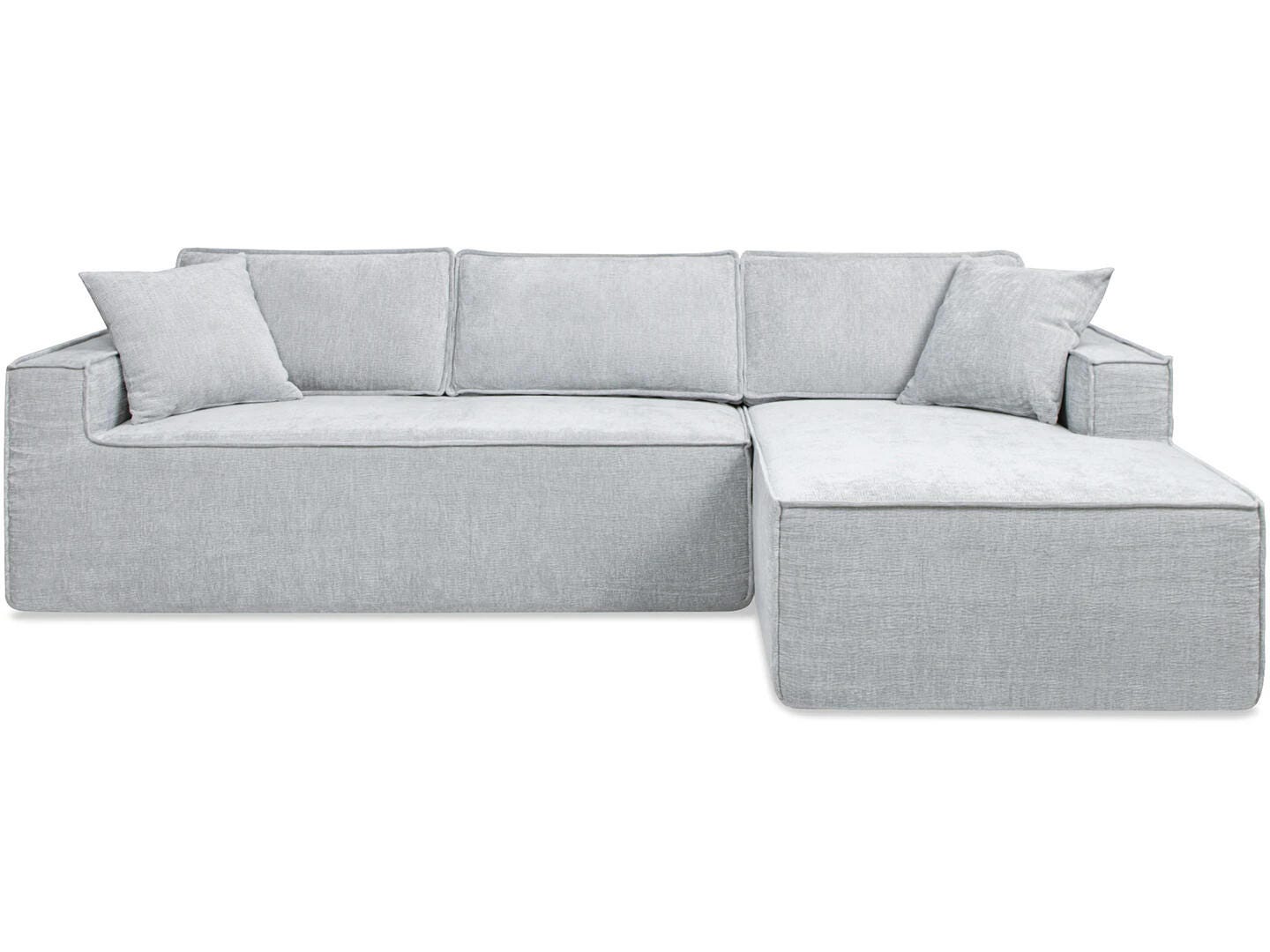 Jennifer Taylor Home Brenley 2-Piece Sectional Sofa, Ash, large