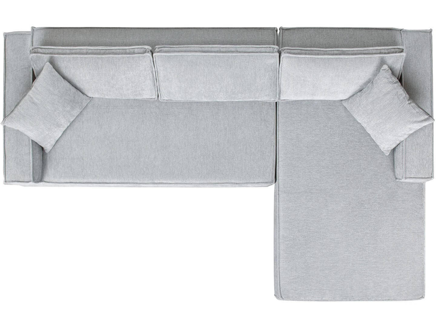 Jennifer Taylor Home Brenley 2-Piece Sectional Sofa, Ash, large