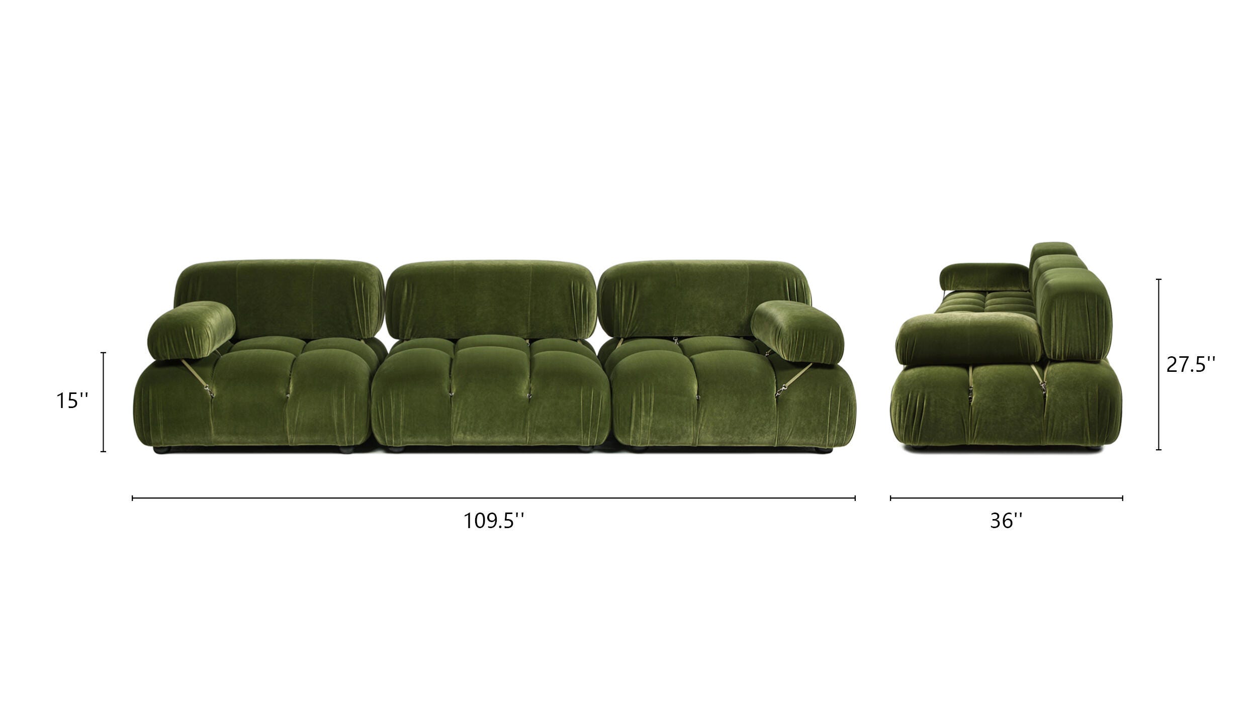 Jennifer Taylor Home Marcel Sofa, Olive Green, large