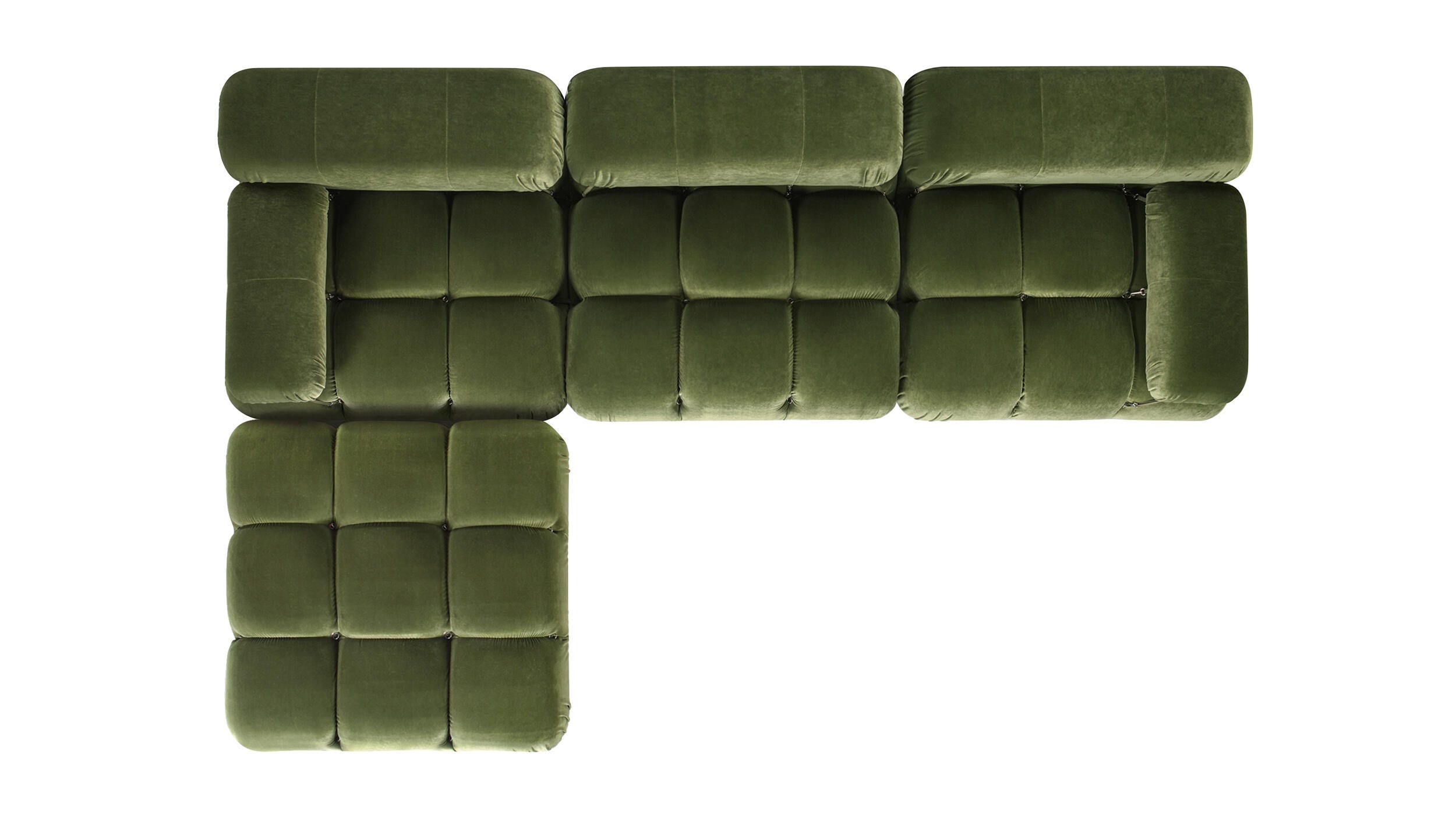 Jennifer Taylor Home Marcel Reversible Sectional, Olive Green, large