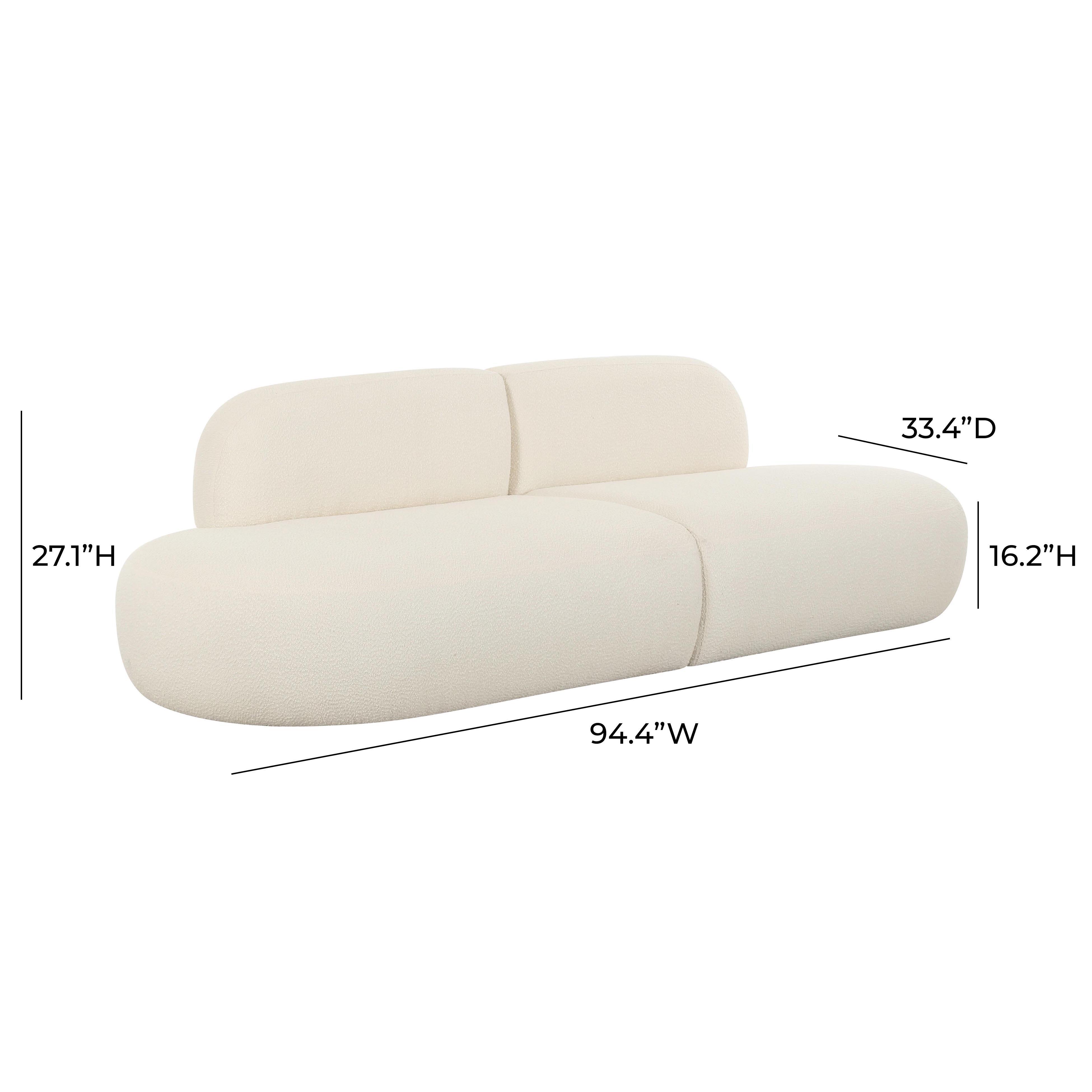 TOV Furniture Broohah Sofa, Cream, large
