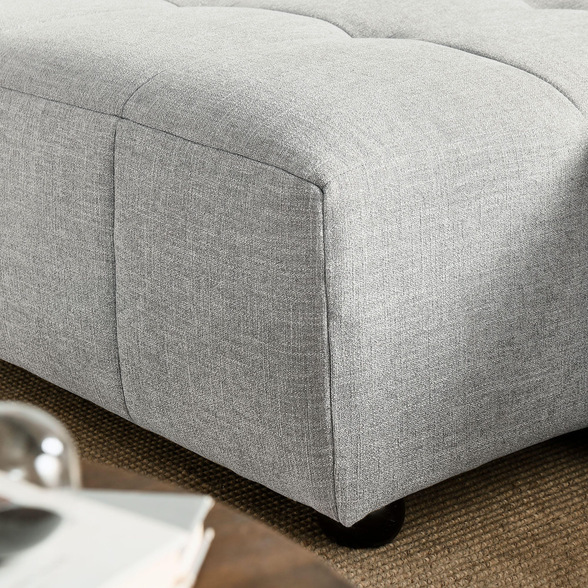 Modway Liana 2-Piece Sectional with Chaise, Pewter, large