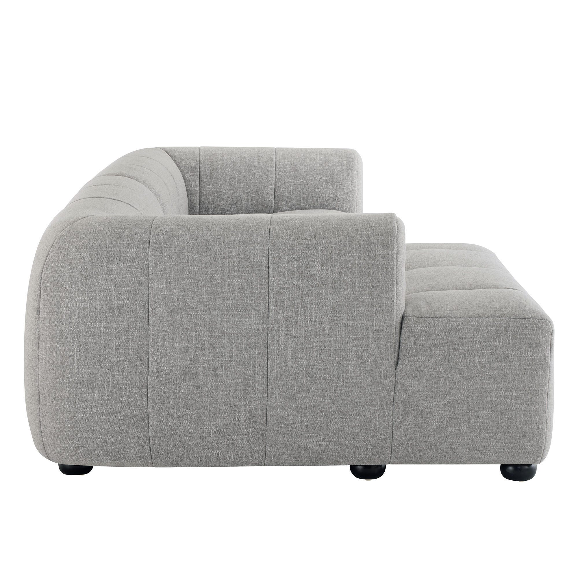 Modway Liana 2-Piece Sectional with Chaise, Pewter, large