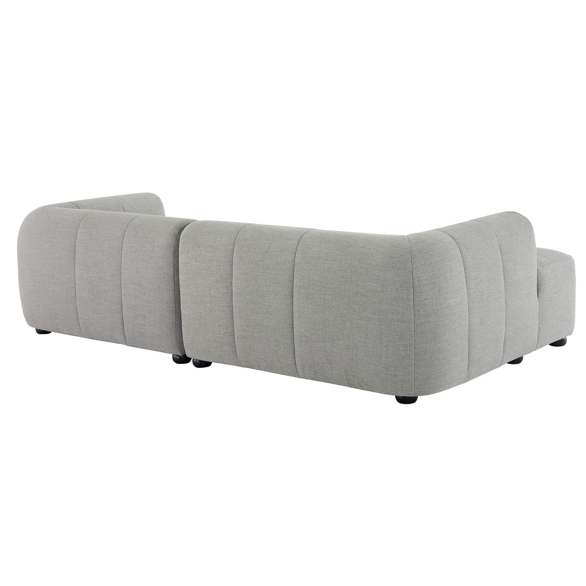 Modway Liana 2-Piece Sectional with Chaise, Pewter, large
