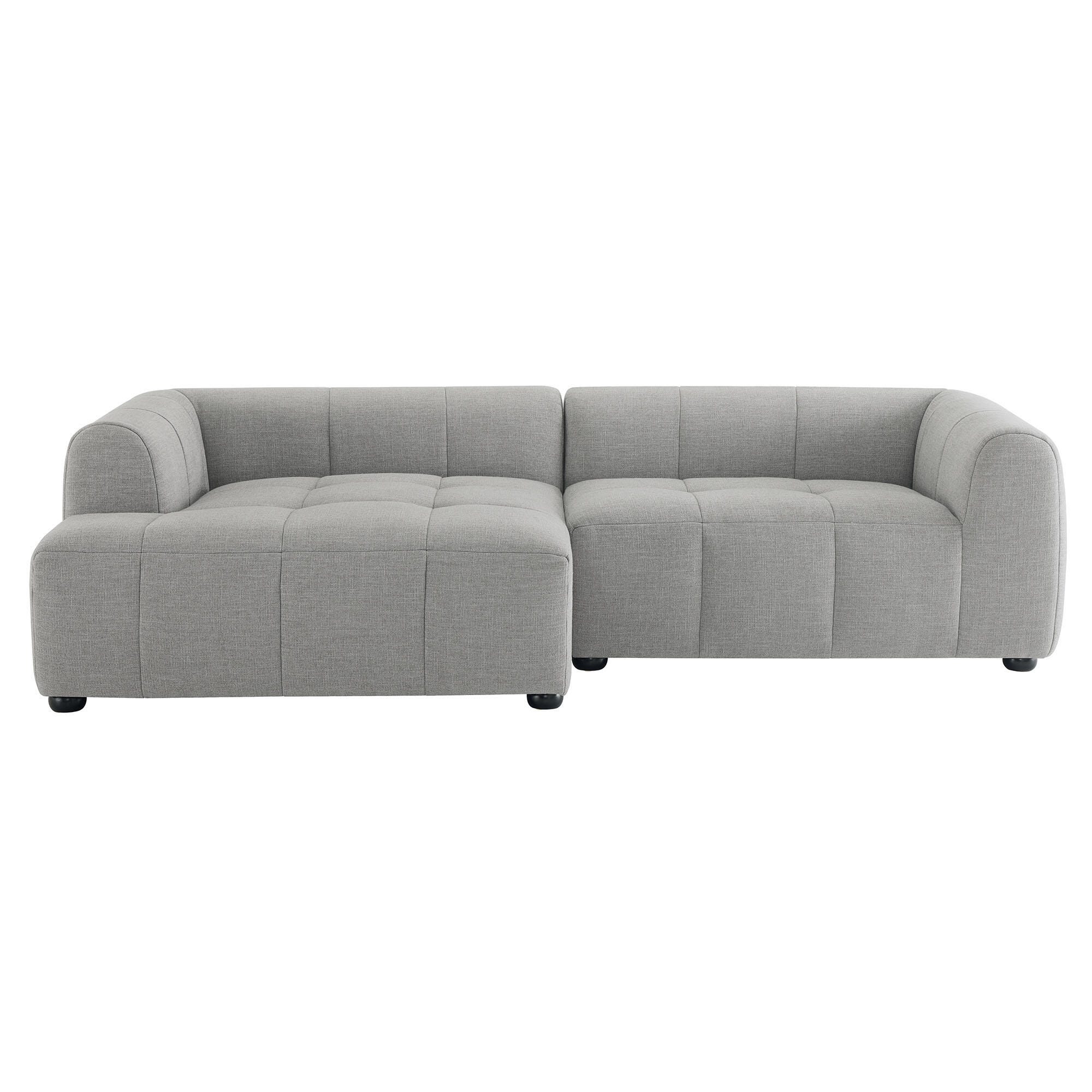 Modway Liana 2-Piece Sectional with Chaise, Pewter, large