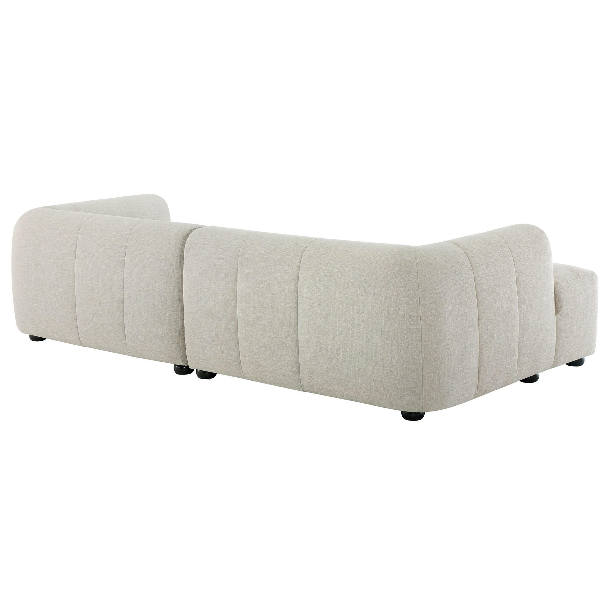 Modway Liana 2-Piece Sectional with Chaise, Linen, large