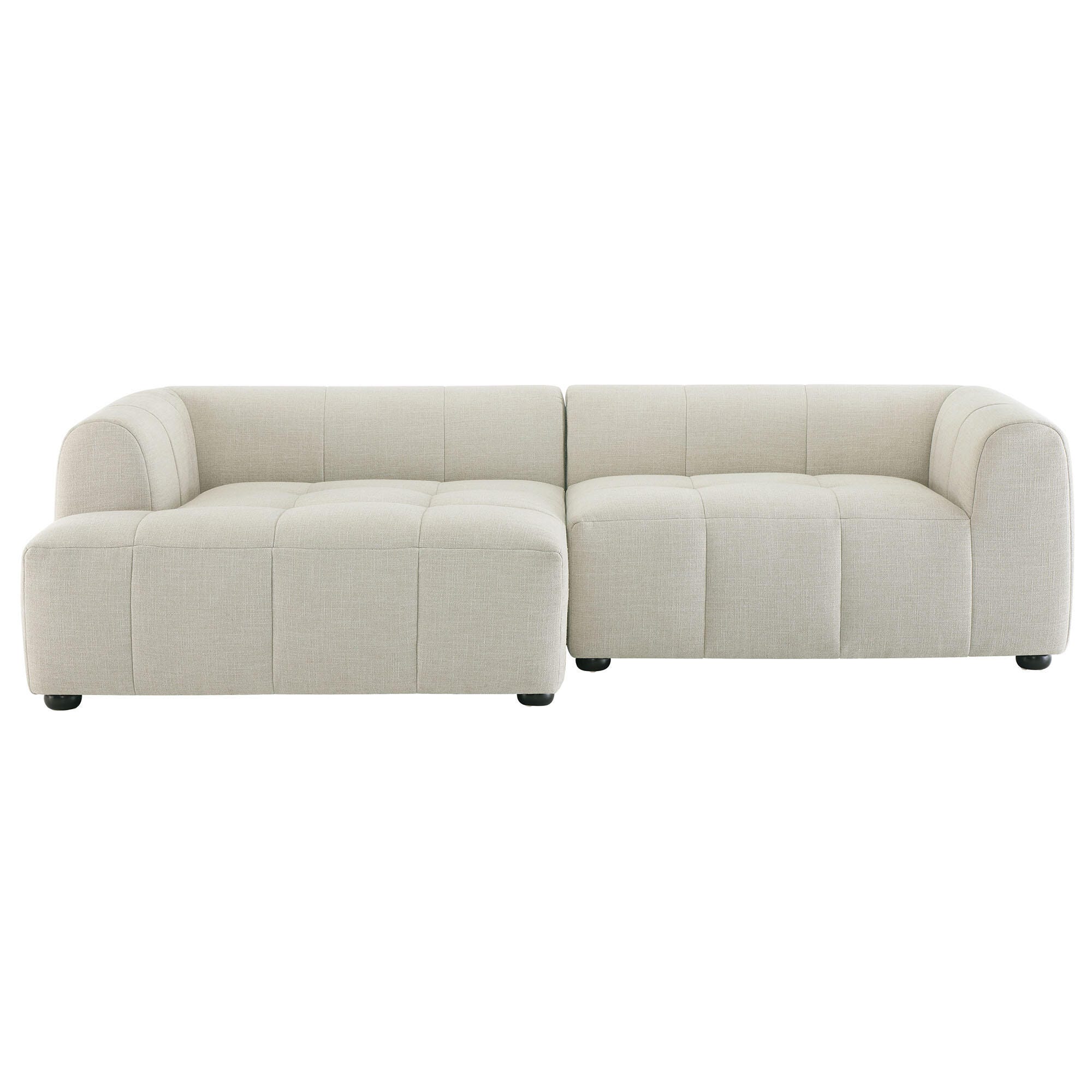 Modway Liana 2-Piece Sectional with Chaise, Linen, large