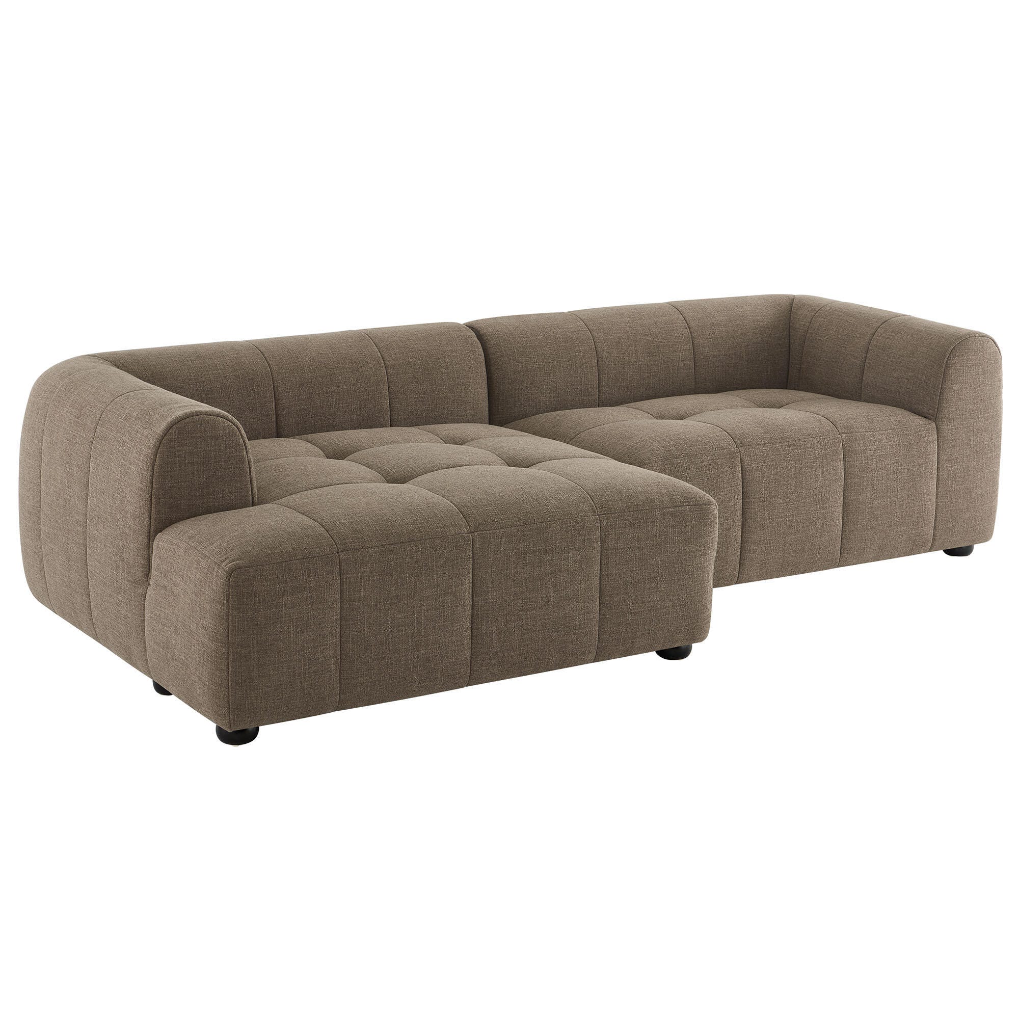 Modway Liana 2-Piece Sectional with Chaise, Mocha, large