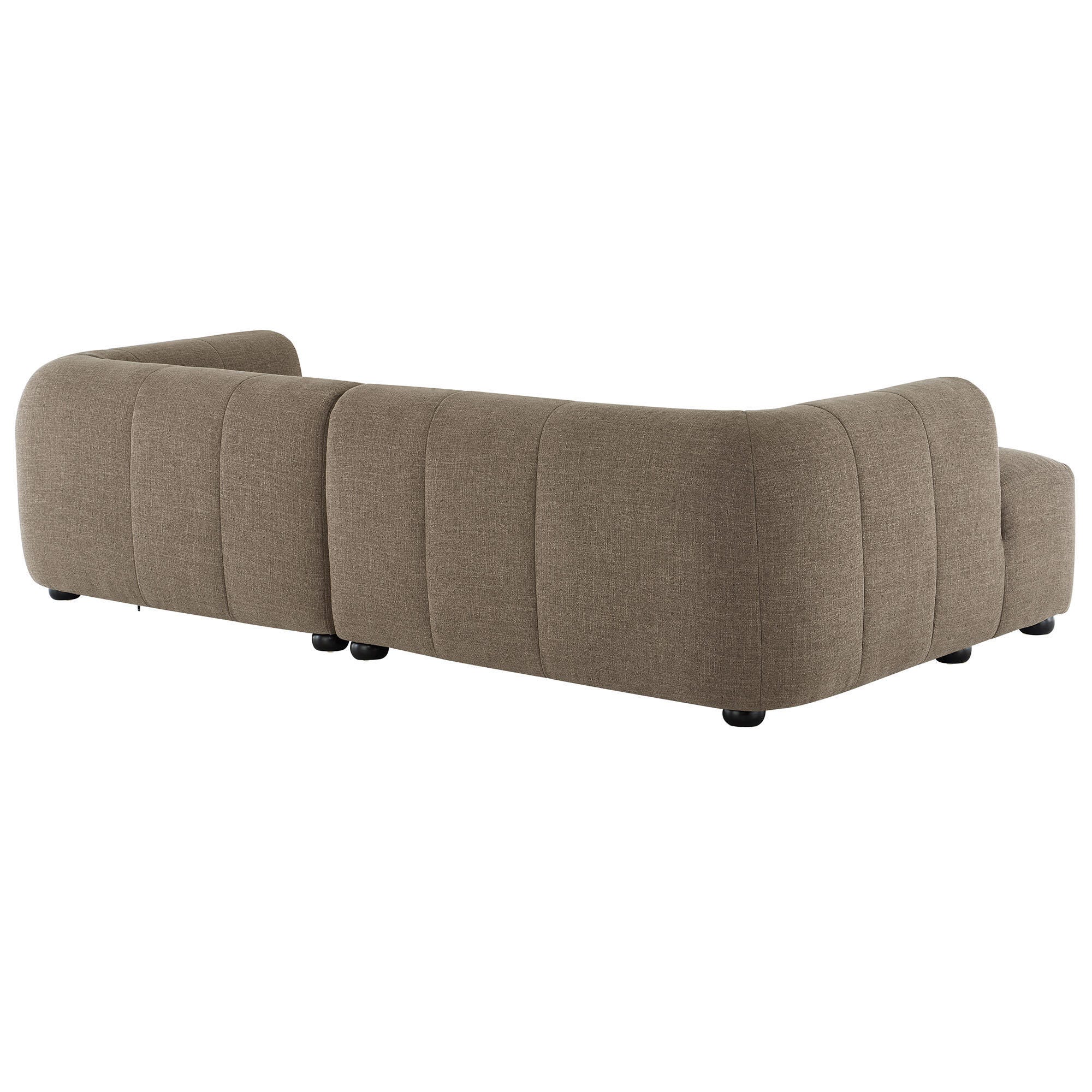 Modway Liana 2-Piece Sectional with Chaise, Mocha, large