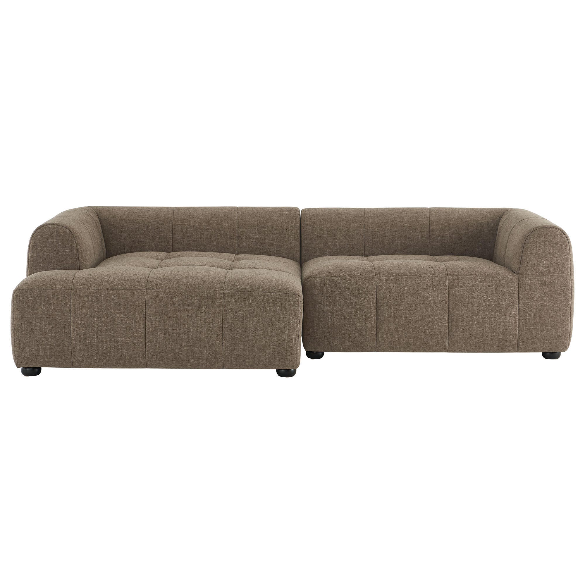 Modway Liana 2-Piece Sectional with Chaise, Mocha, large