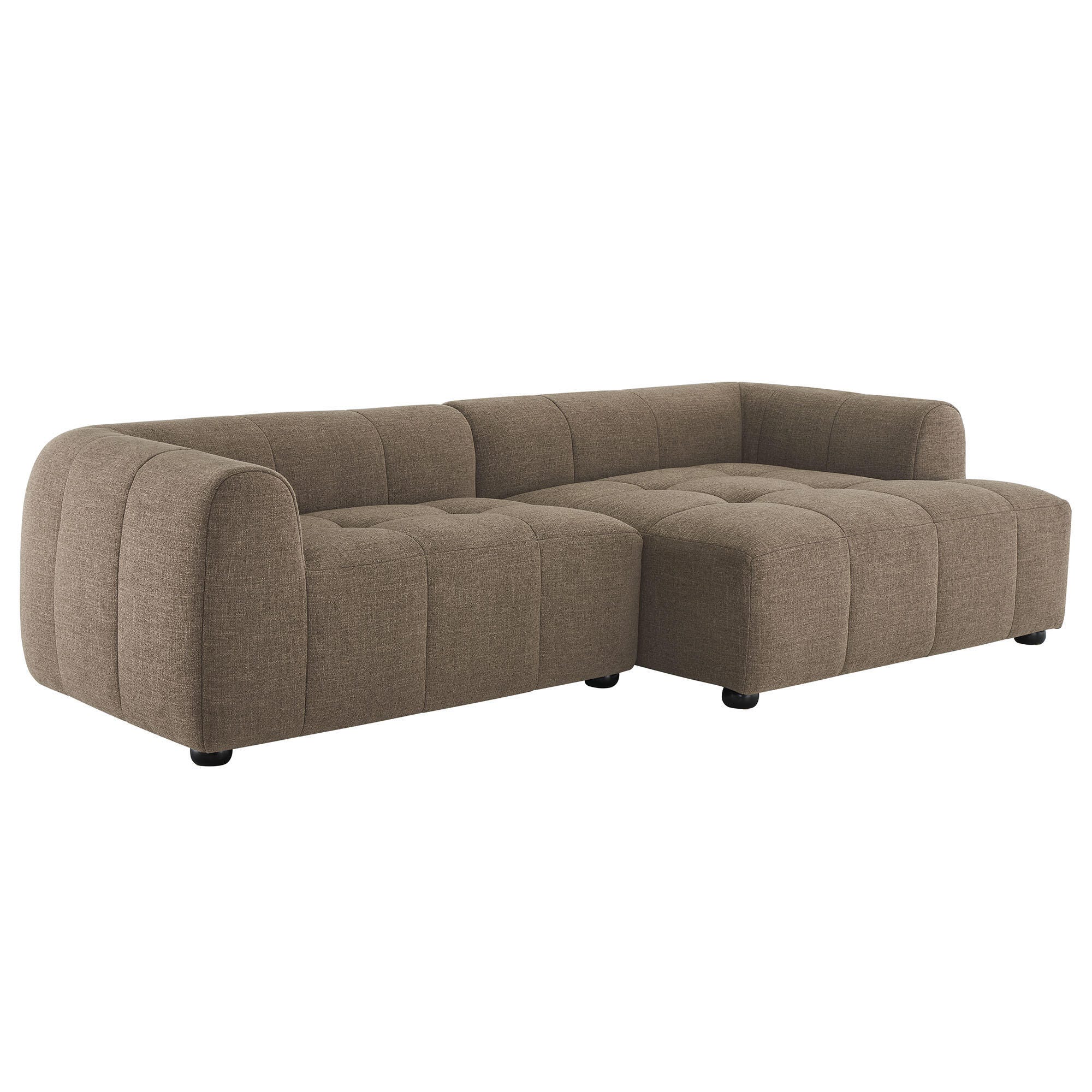 Modway Liana 2-Piece Sectional with Chaise, Mocha, large
