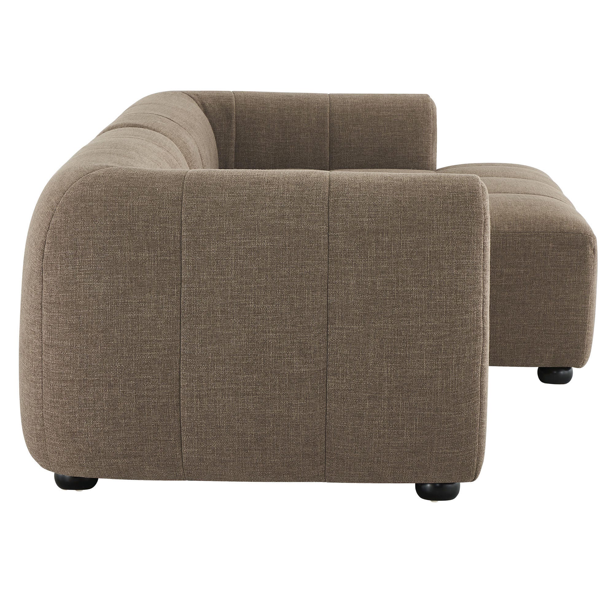 Modway Liana 2-Piece Sectional with Chaise, Mocha, large