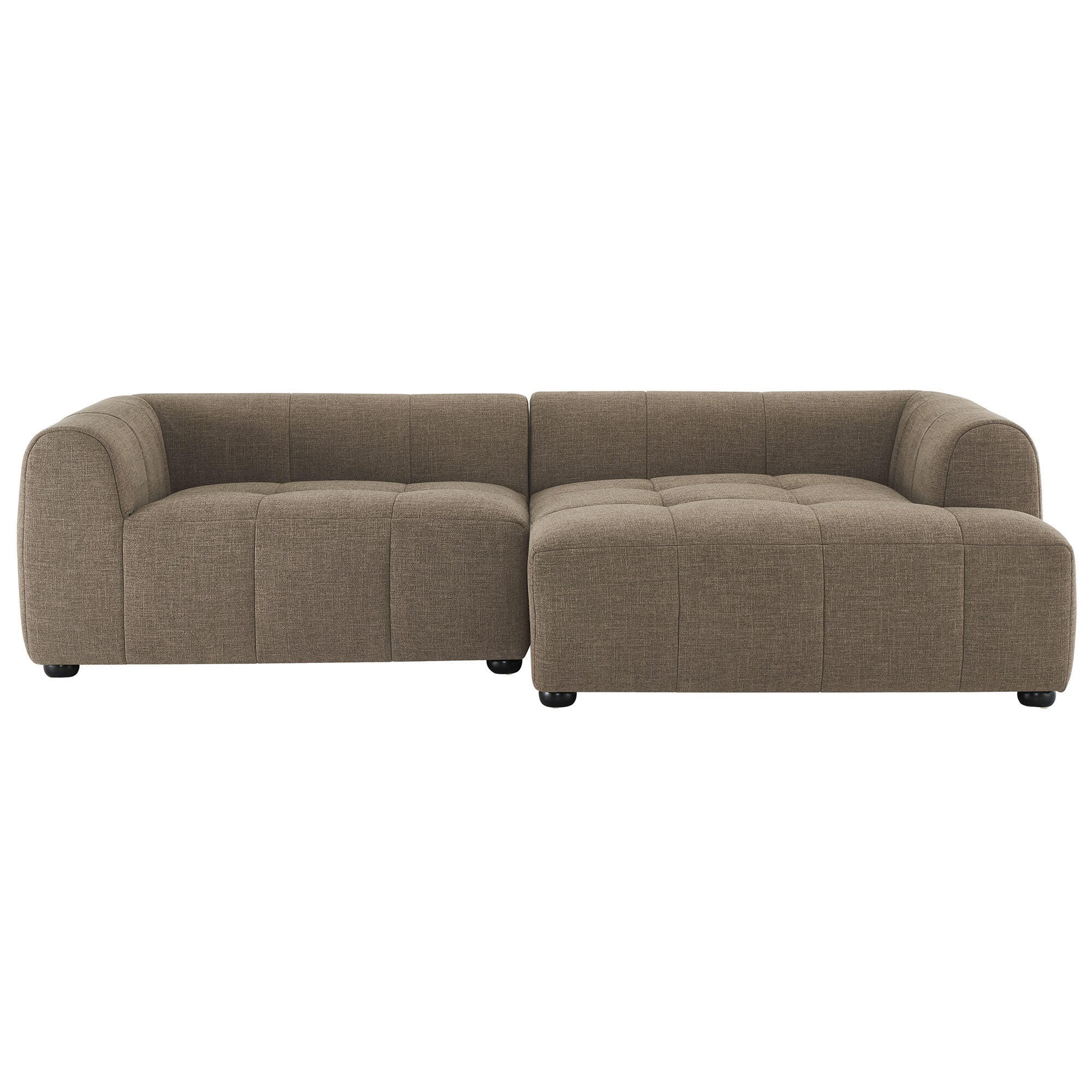 Modway Liana 2-Piece Sectional with Chaise, Mocha, large