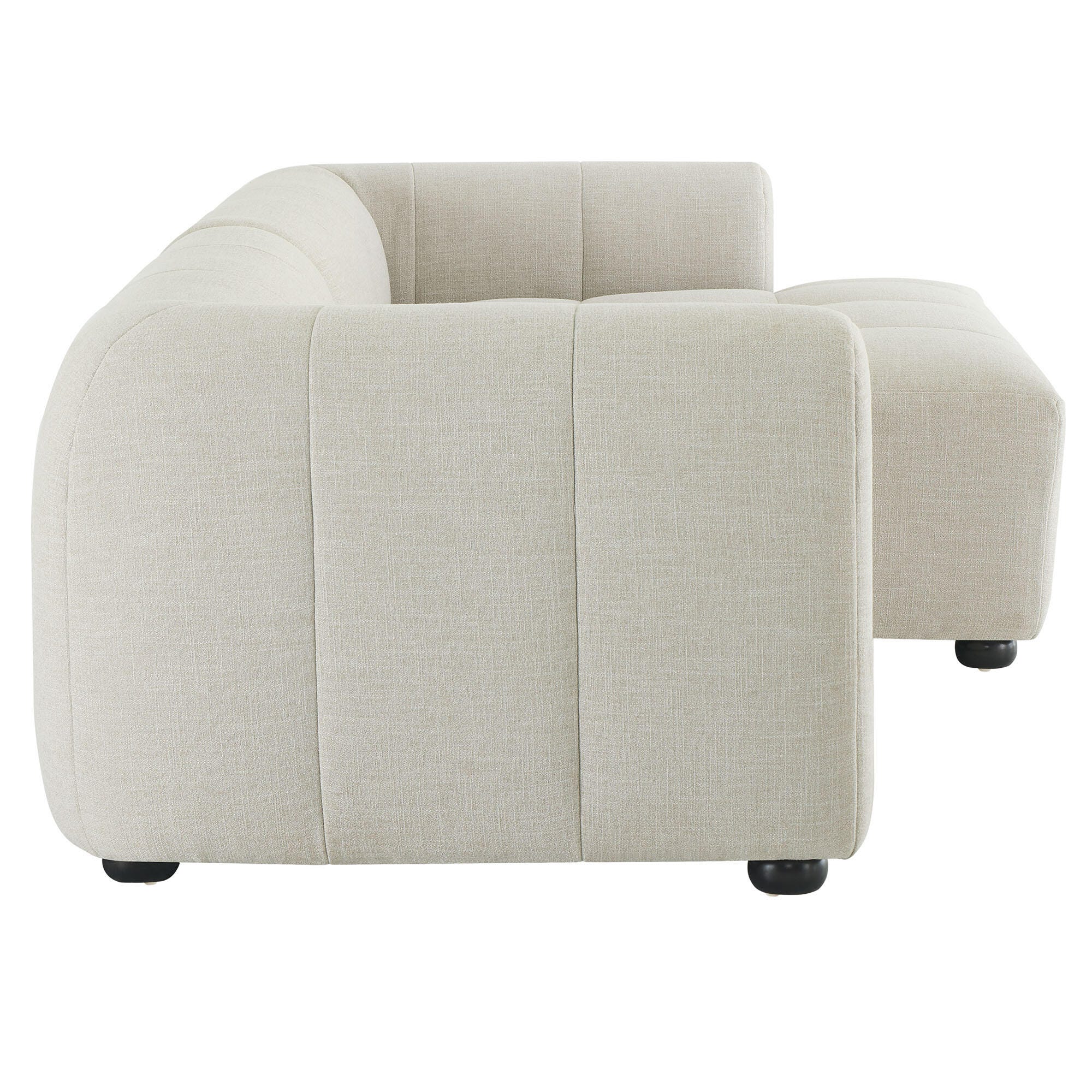 Modway Liana 2-Piece Sectional with Chaise, Linen, large
