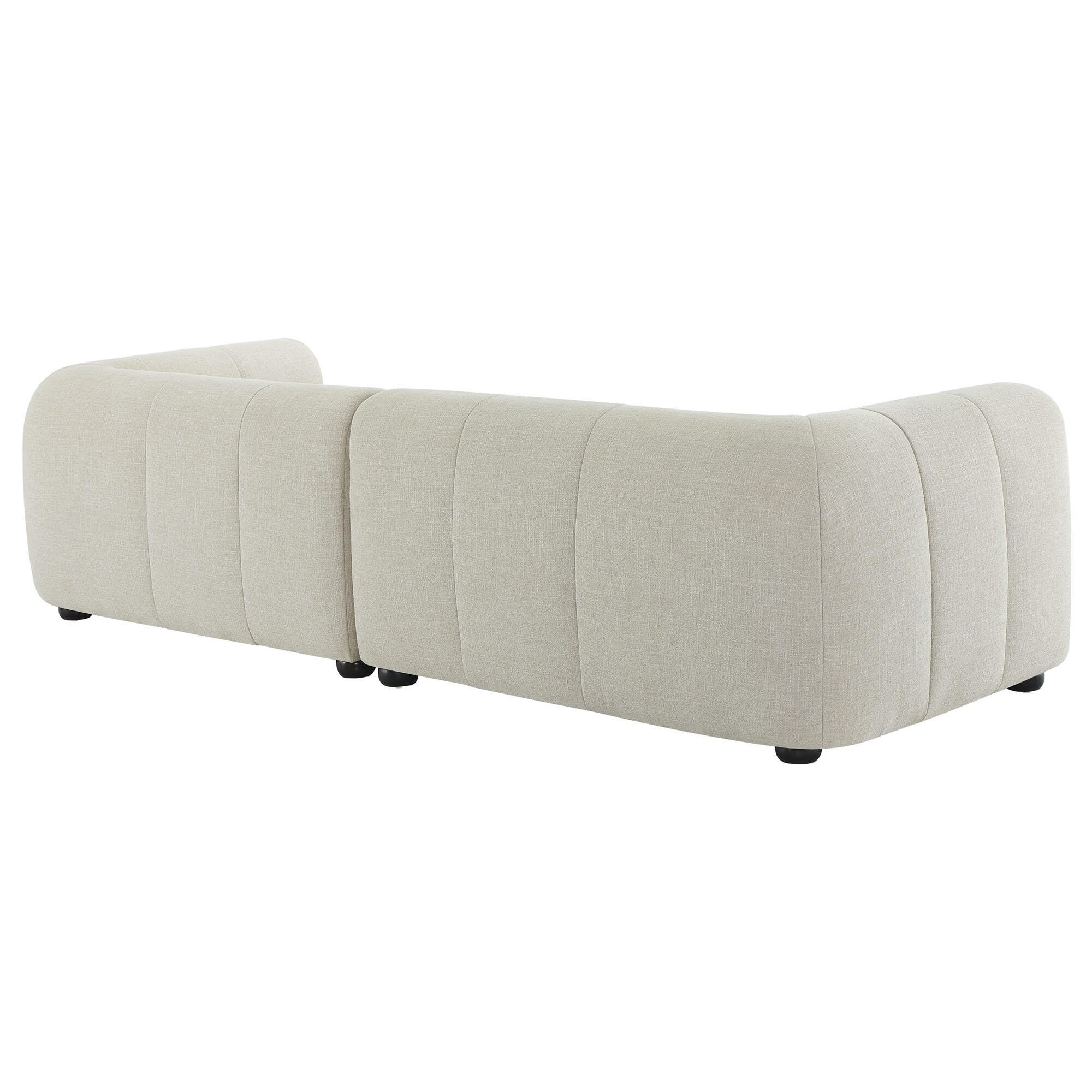 Modway Liana 2-Piece Sectional with Chaise, Linen, large