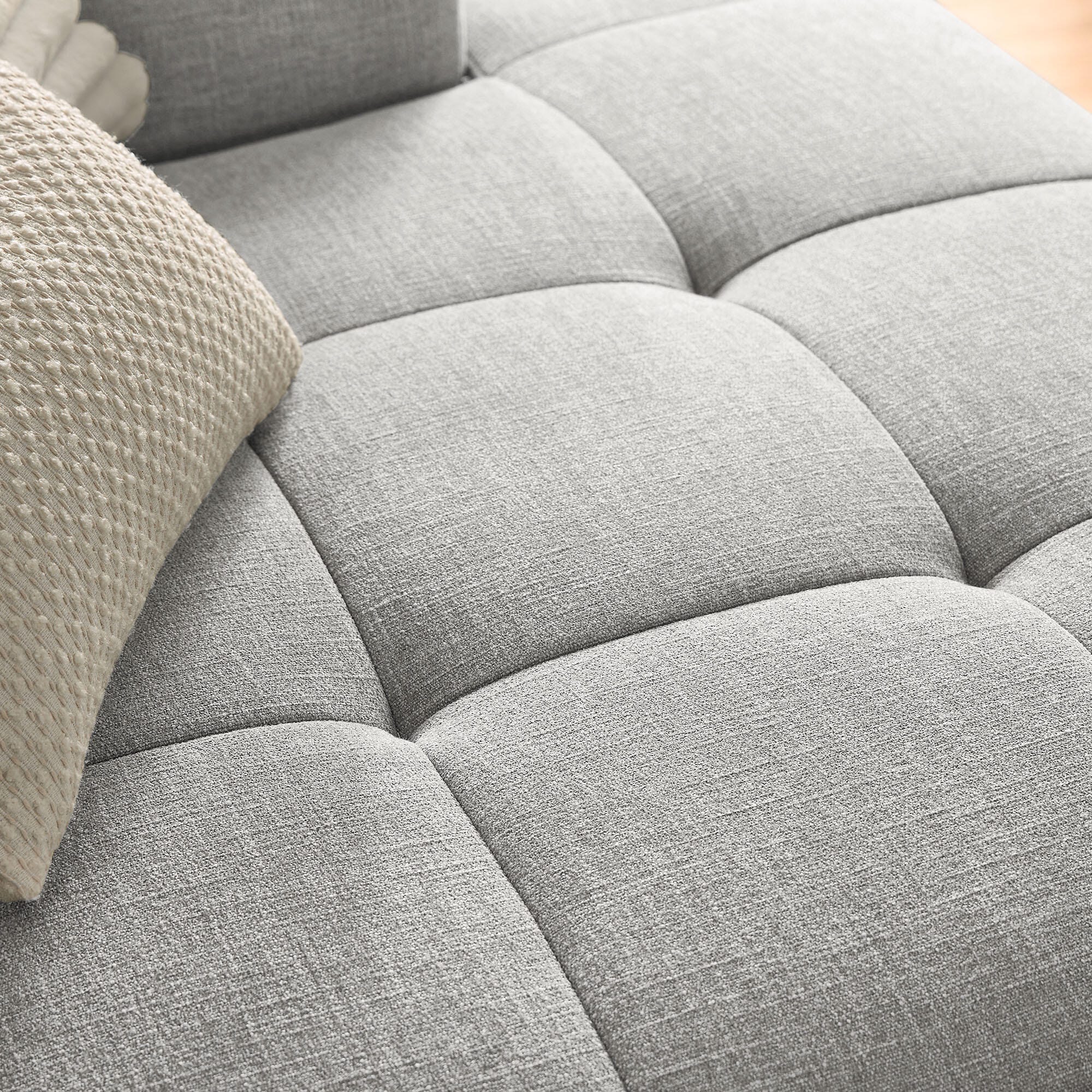 Modway Liana 2-Piece Sectional with Chaise, Pewter, large