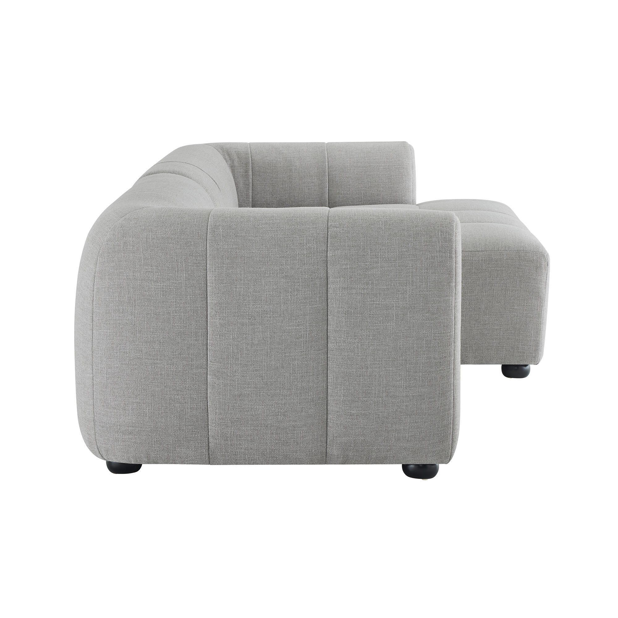 Modway Liana 2-Piece Sectional with Chaise, Pewter, large