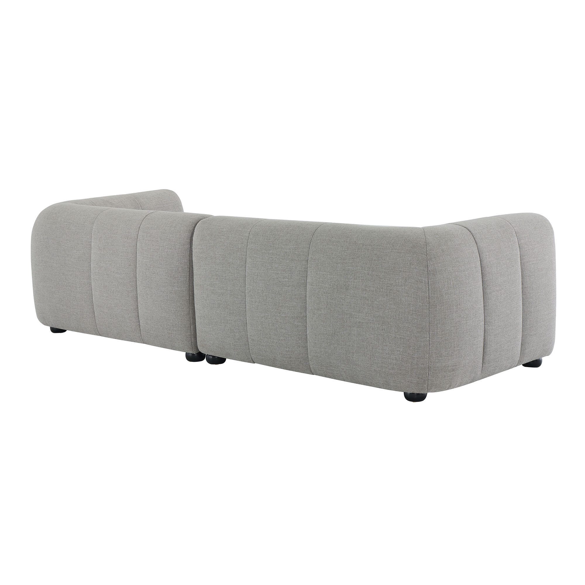 Modway Liana 2-Piece Sectional with Chaise, Pewter, large